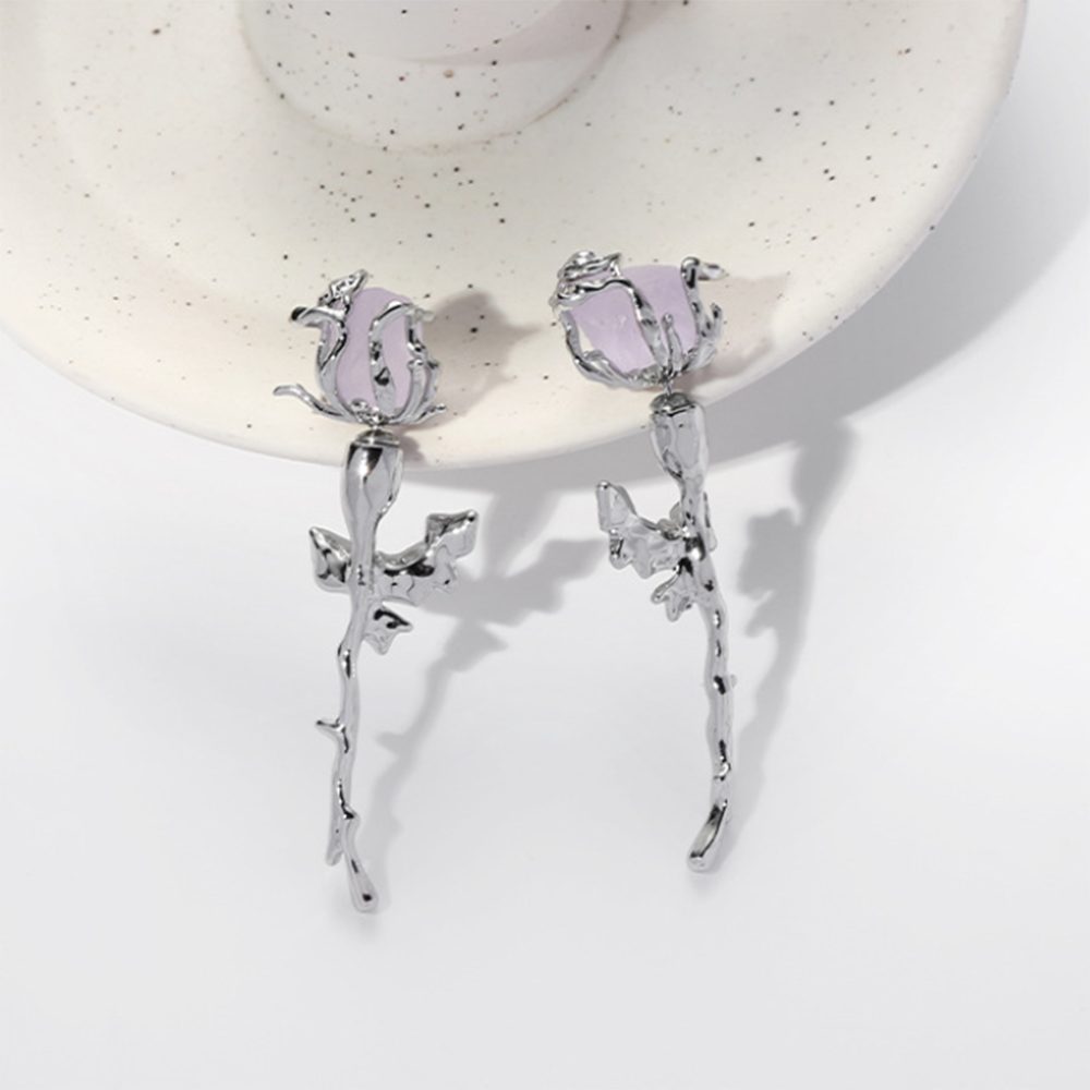 Vintage-Ohrringe Haiaveng Rose Ohrringe lila Paar für Ohrhänger Frauen, Ohrringe,