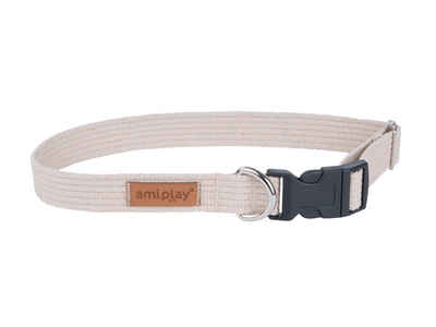 amiplay Hunde-Halsband Cotton, Baumwollgurtband, Verstellbares Hundehalsband COTTON