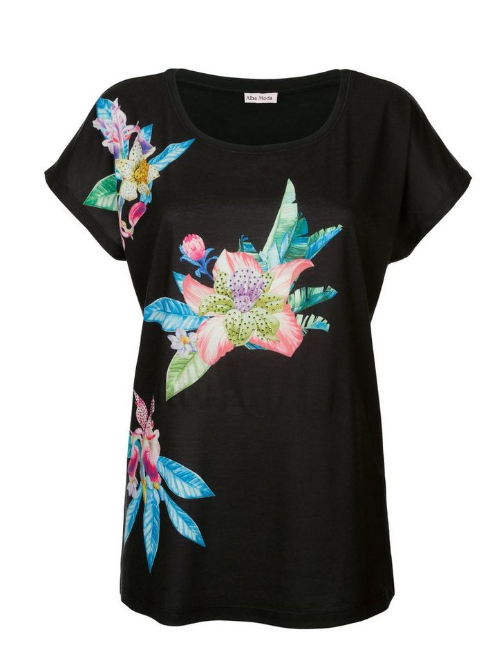 Alba Moda Strandshirt mit Blumenmotiven Alba Moda Strandshirt mit Blumenmotiven