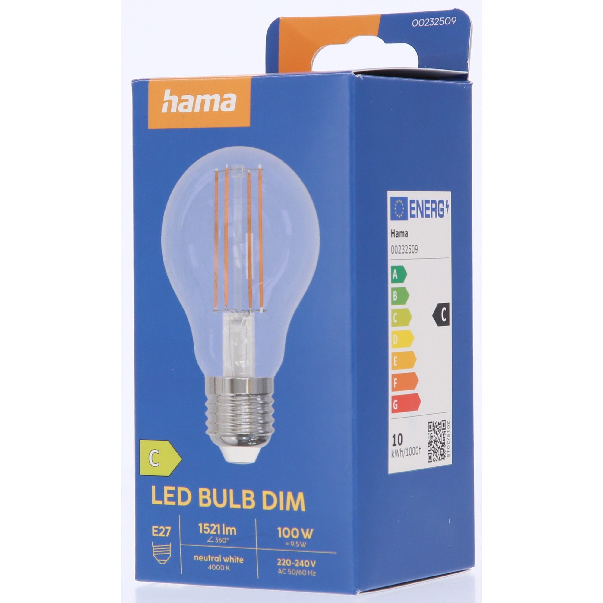 Hama LED-Leuchtmittel 9,5W (100W), E27, 1521 lm, Neutralweiß, dimmbar, E27, 1 St., Neutralweiß