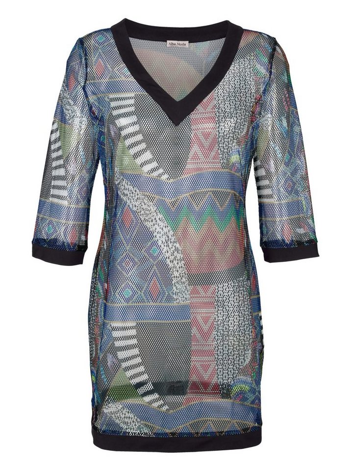 Alba Moda Strandshirt aus Netzmaterial Alba Moda Strandshirt aus Netzmaterial