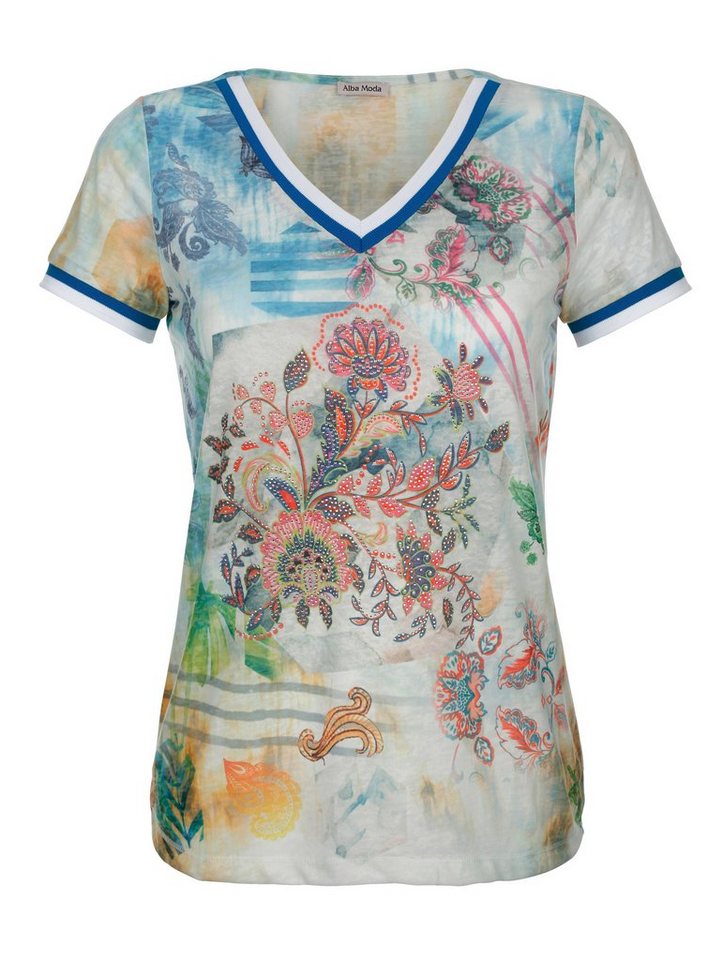 Alba Moda Strandshirt aus Ausbrennerware Alba Moda Strandshirt aus Ausbrennerware