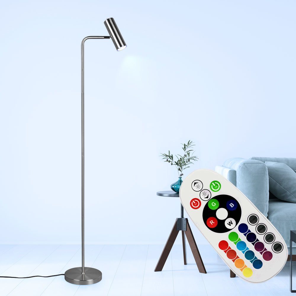 LED Standleuchte Stehlampe Stehlampe, RGB inklusive, Warmweiß, Farbwechsel Dimmfunktion mit Farbwechsel, Stehleuchte Leuchtmittel etc-shop