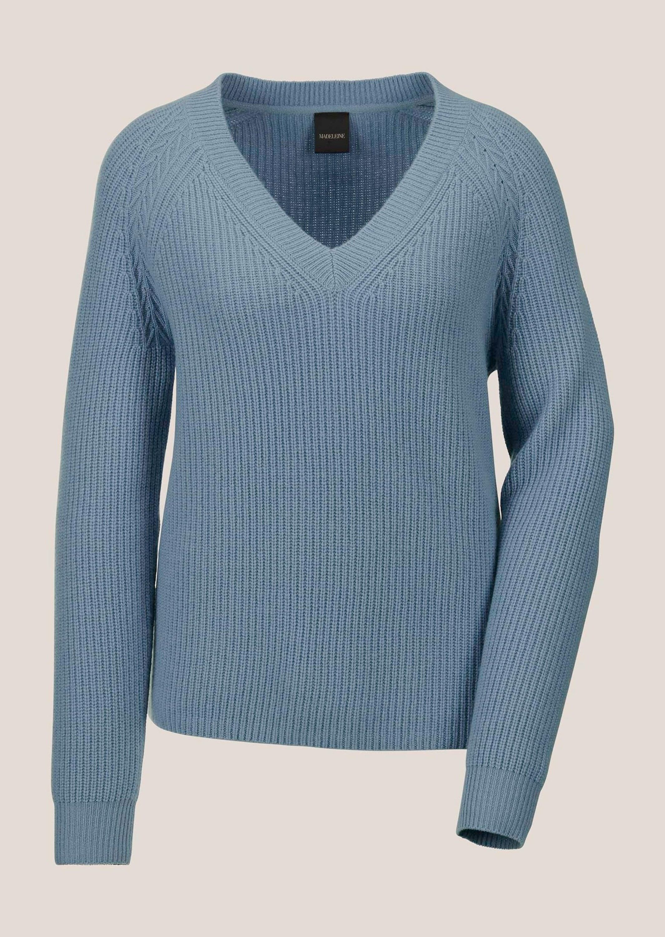 Strickpullover Langarm V-Ausschnitt-Pullover Strick