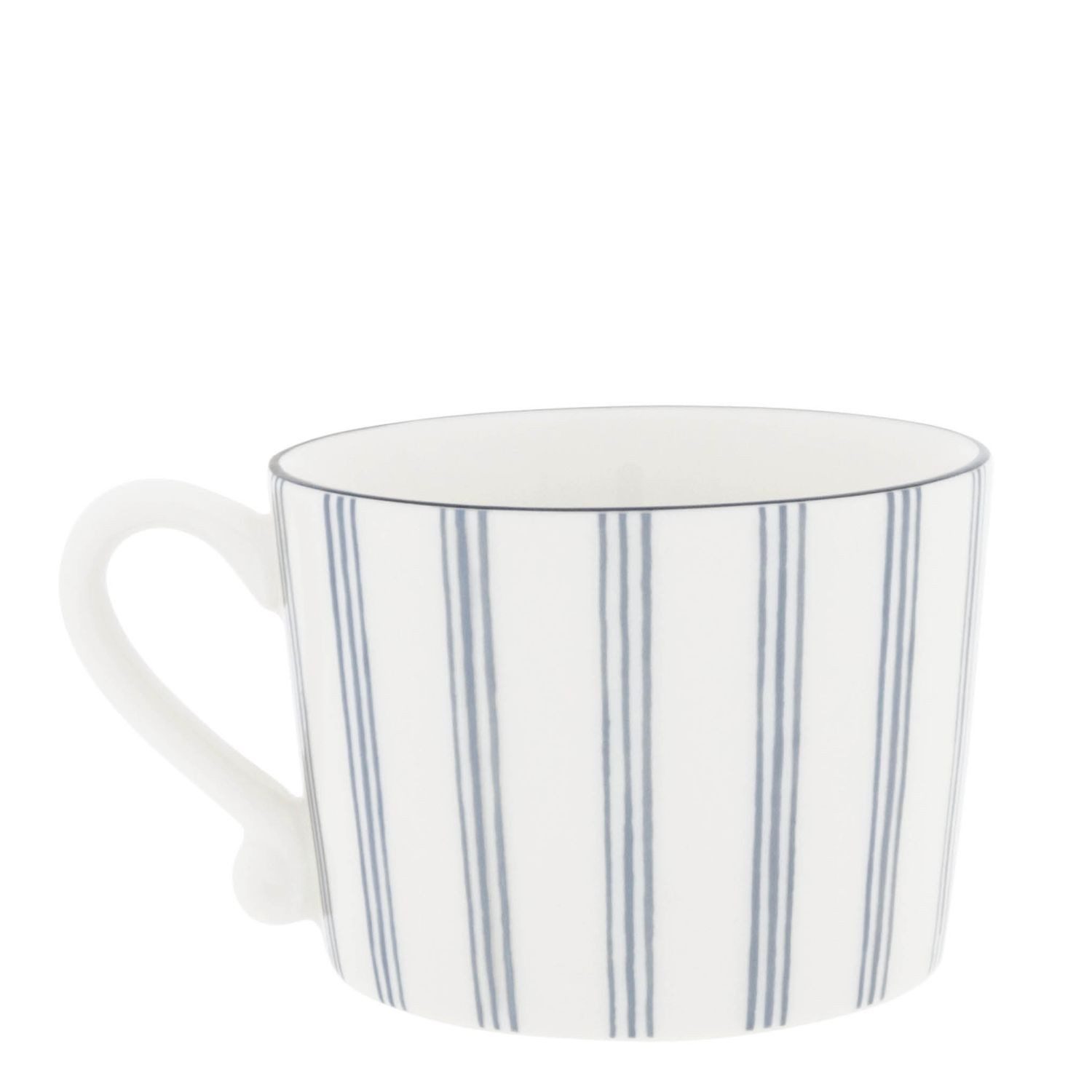 Bastion Collections Tasse Iris Blue, Keramik, Spülmaschinengeeignet, Weiß, Streifen, H: 7cm
