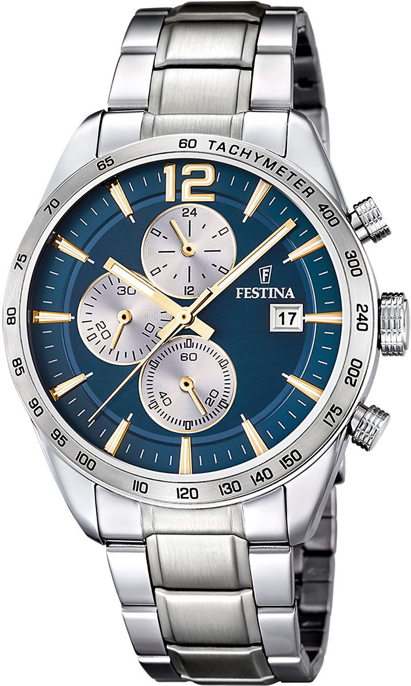 Festina Quarzuhr Herrenchronograph mit Edelstahlgehäuse - Festina Modell: 1 günstig online kaufen