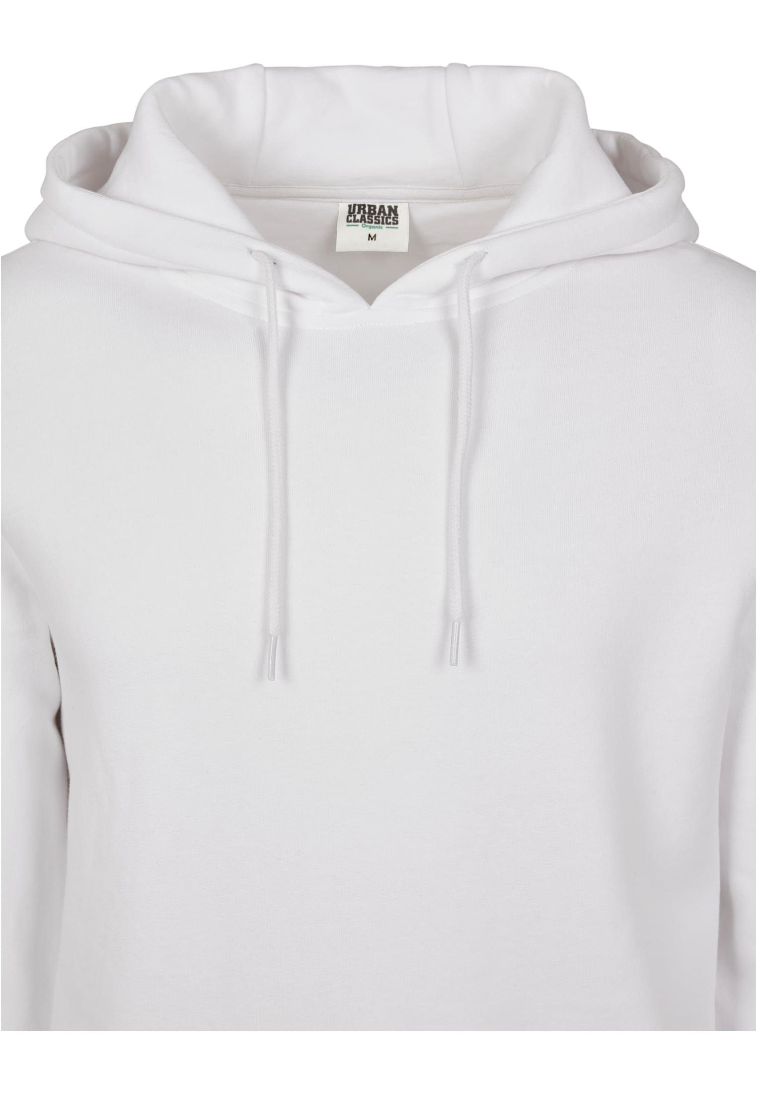 URBAN CLASSICS Organic white Herren Basic (1-tlg) Hoody Sweater