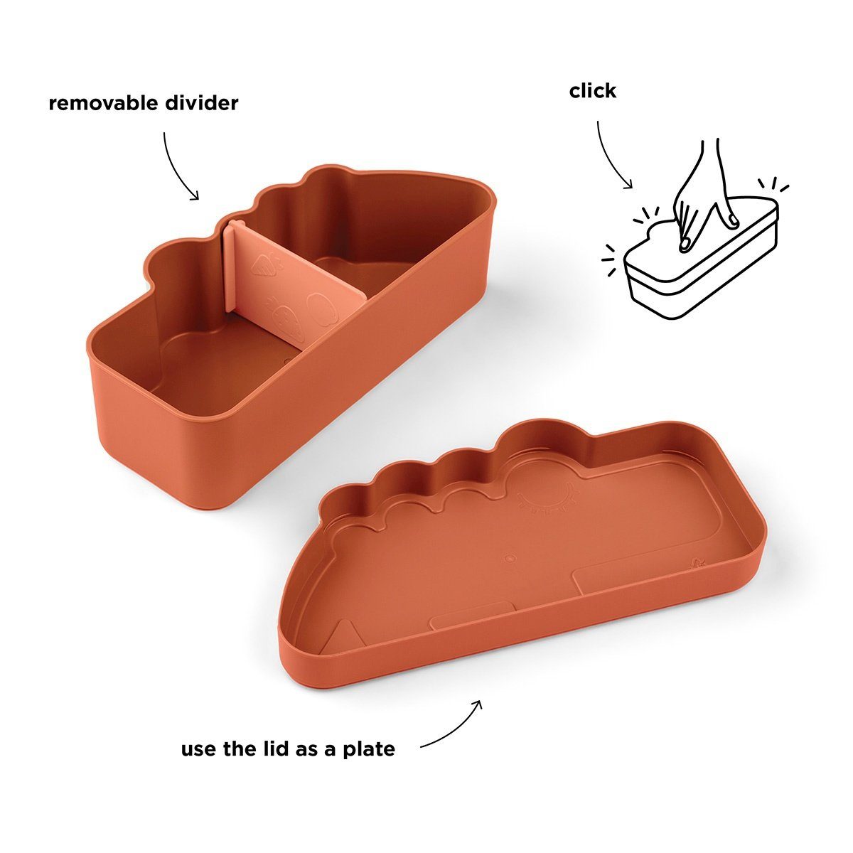 Done by Deer Lunchbox Brotdose Croco Orange Brotbox Vesperdose Kinder