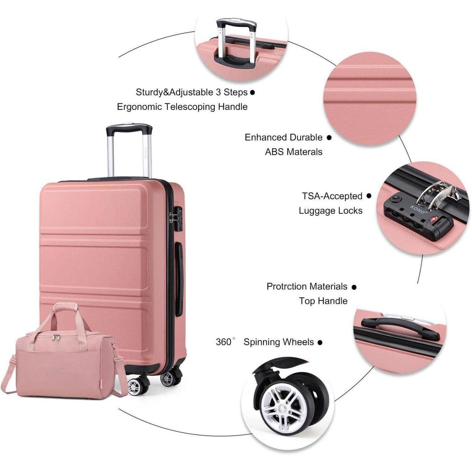 LuxusKollektion Kofferset Groß Reisekoffer Rollkoffer Set 74cm Trolley Koffer