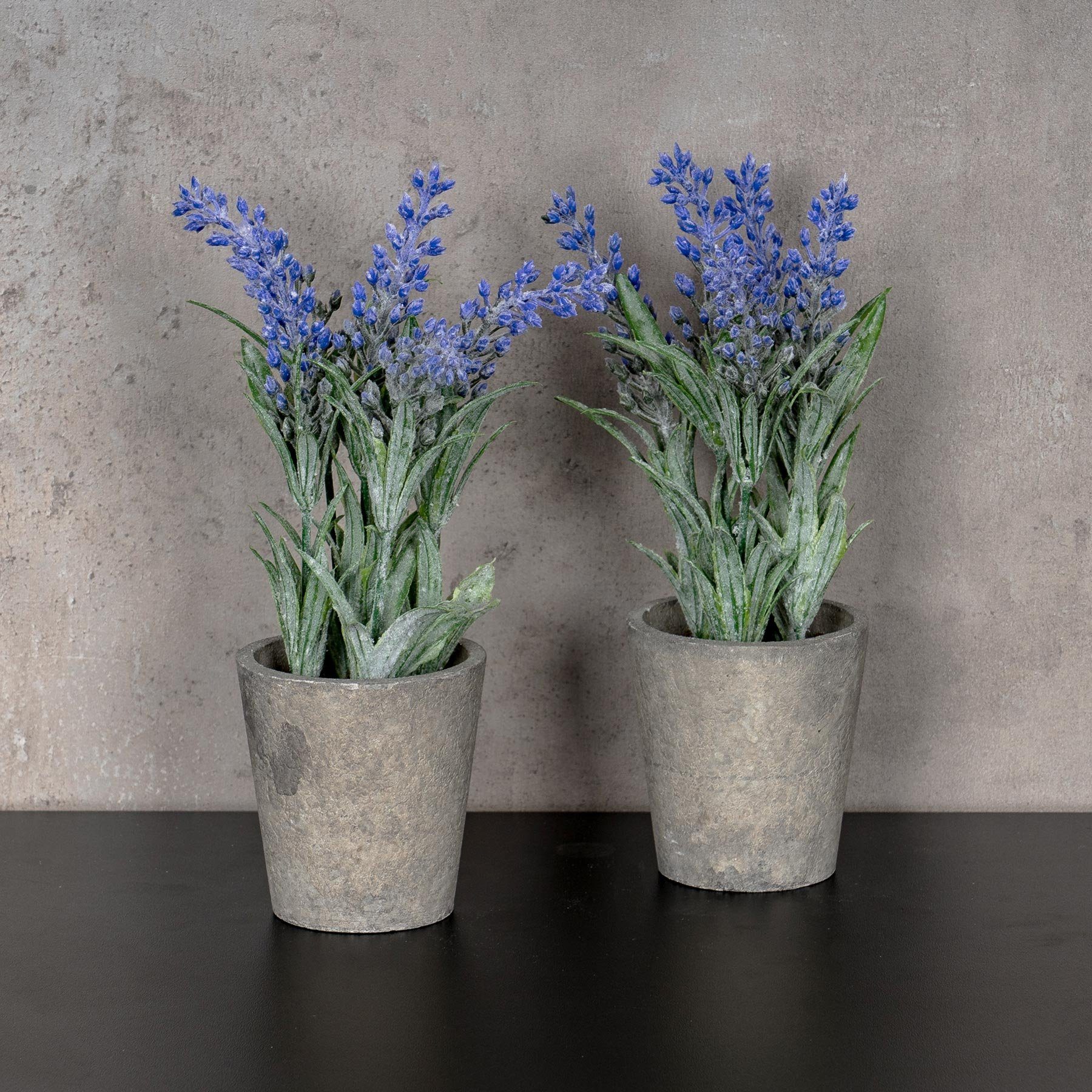 Kunstpflanze, H34cm Set Deko Je Lavendel Violett Kunstblumen Zimmerpflanze Levandeo®, 2er