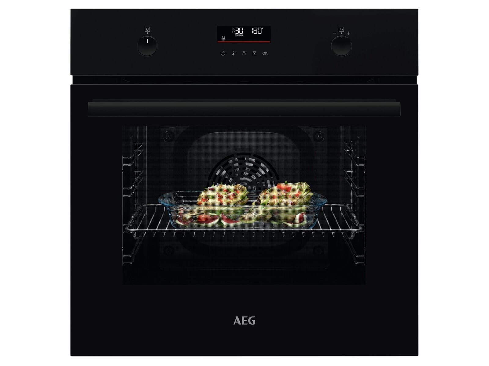 AEG Backofen-Set, mit kein Auszug vorhanden, Pyrolyse-Selbstreinigung, Timer, TouchControl-Bedienung