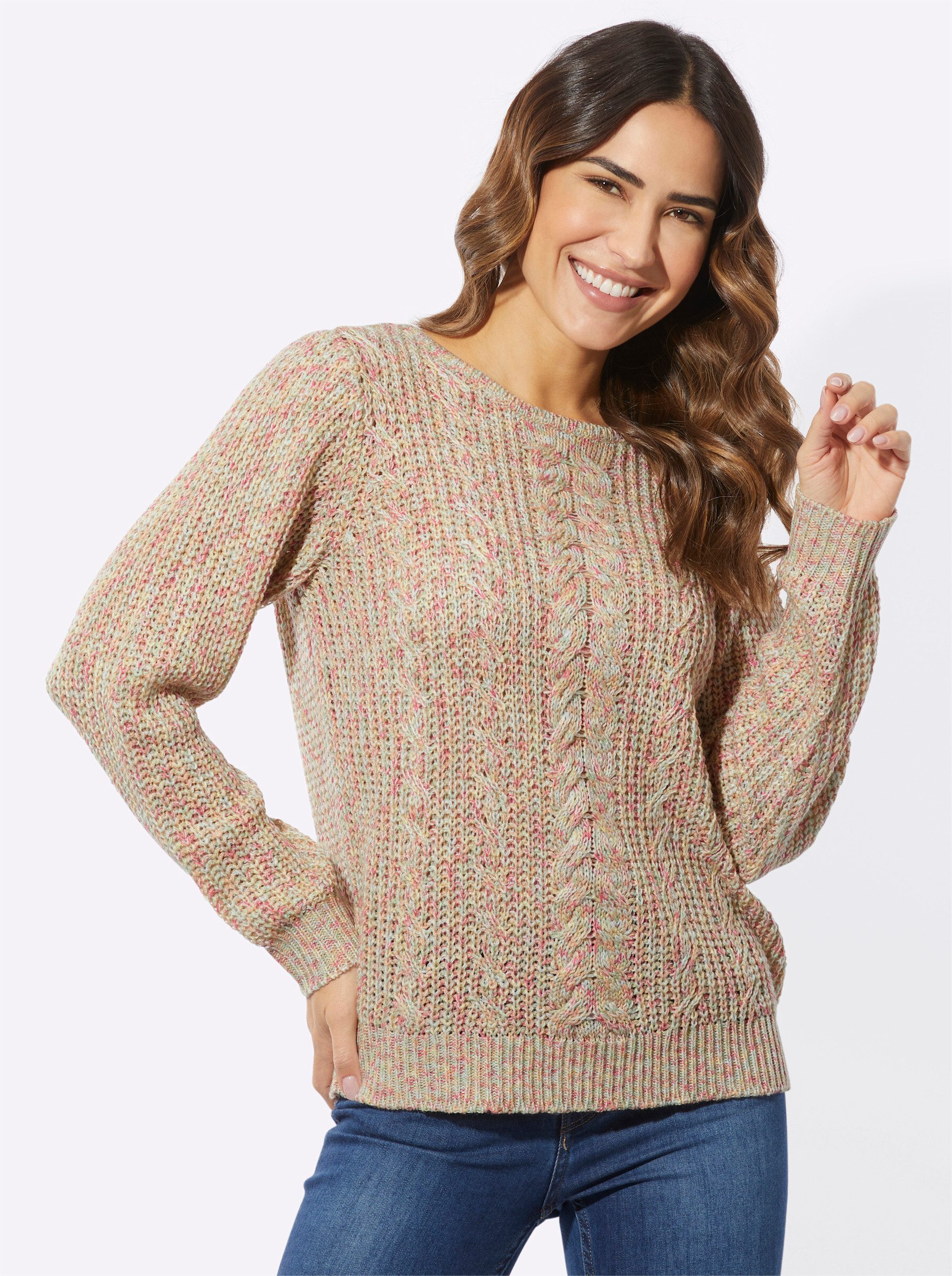 Sieh an! Strickpullover Rundhalspullover . günstig online kaufen