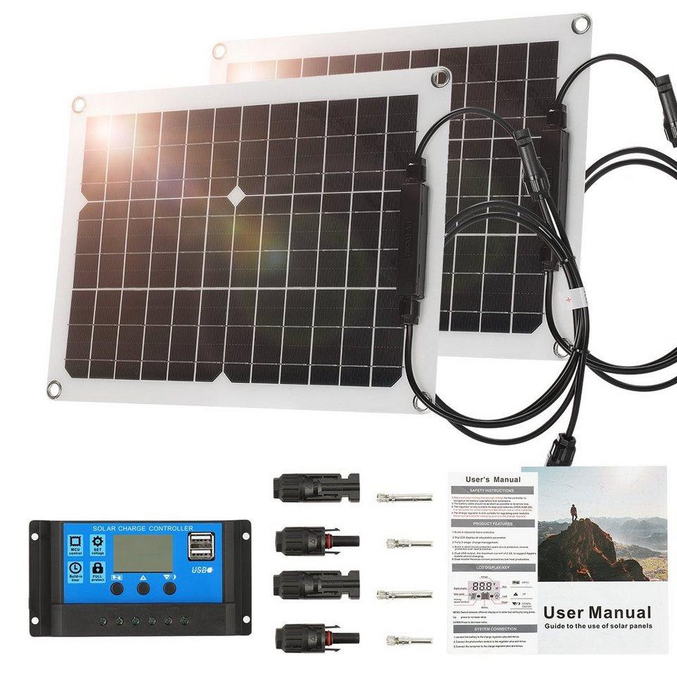 oyajia Solarmodul 200W Solarpanel Monokristallin, mit IP65 Wasserdichte ...