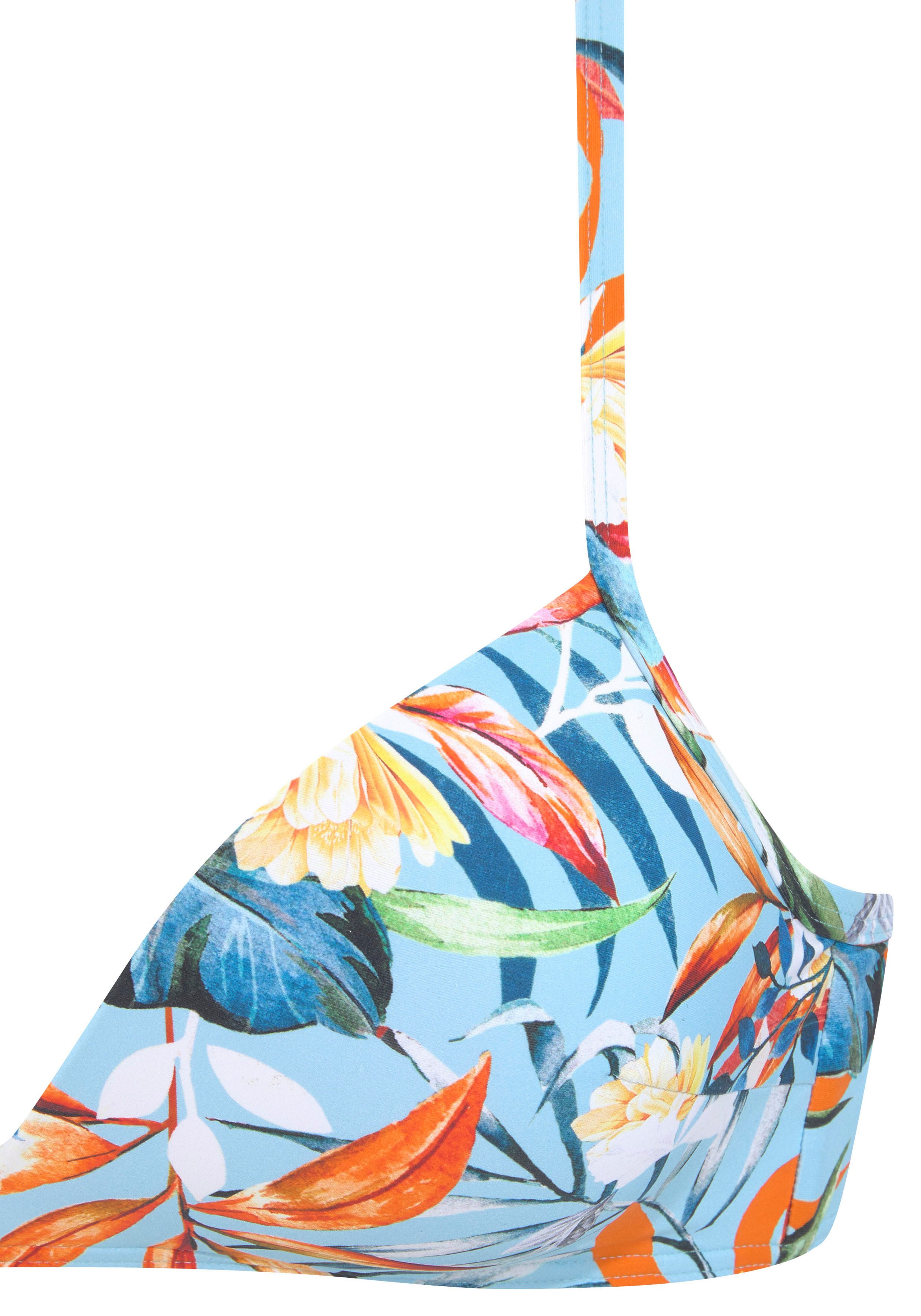 Venice Beach Triangel-Bikini-Top Caru, mit modernem Allover-Print