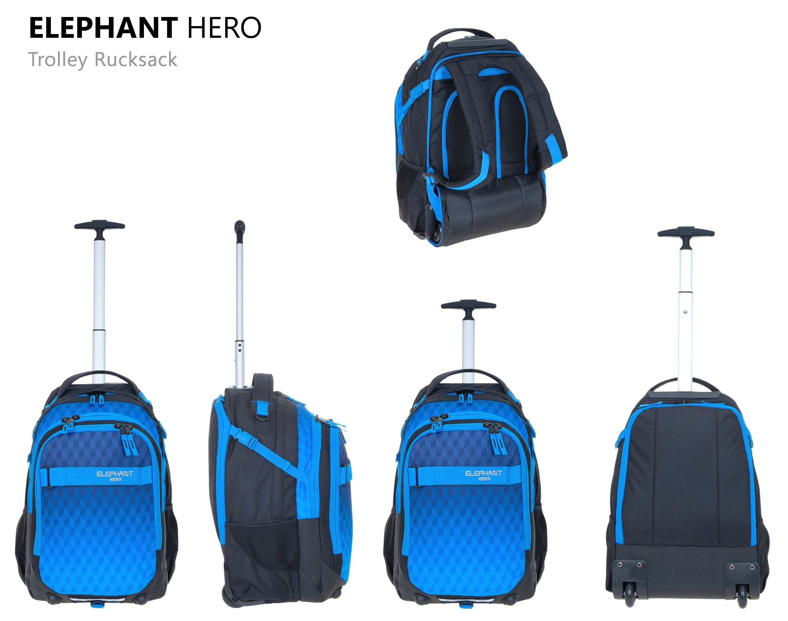 ELEPHANT Schulrucksack Trolley Hero Signature Schultrolley, Rucksacktrolley Daypack Trolly