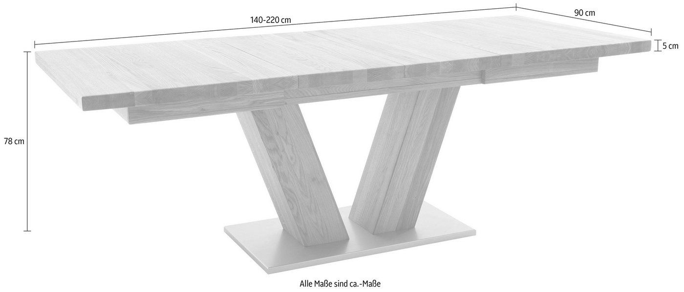 MCA furniture Esstisch »Managua A«, Esstisch Massivholz ausziehbar-kaufen