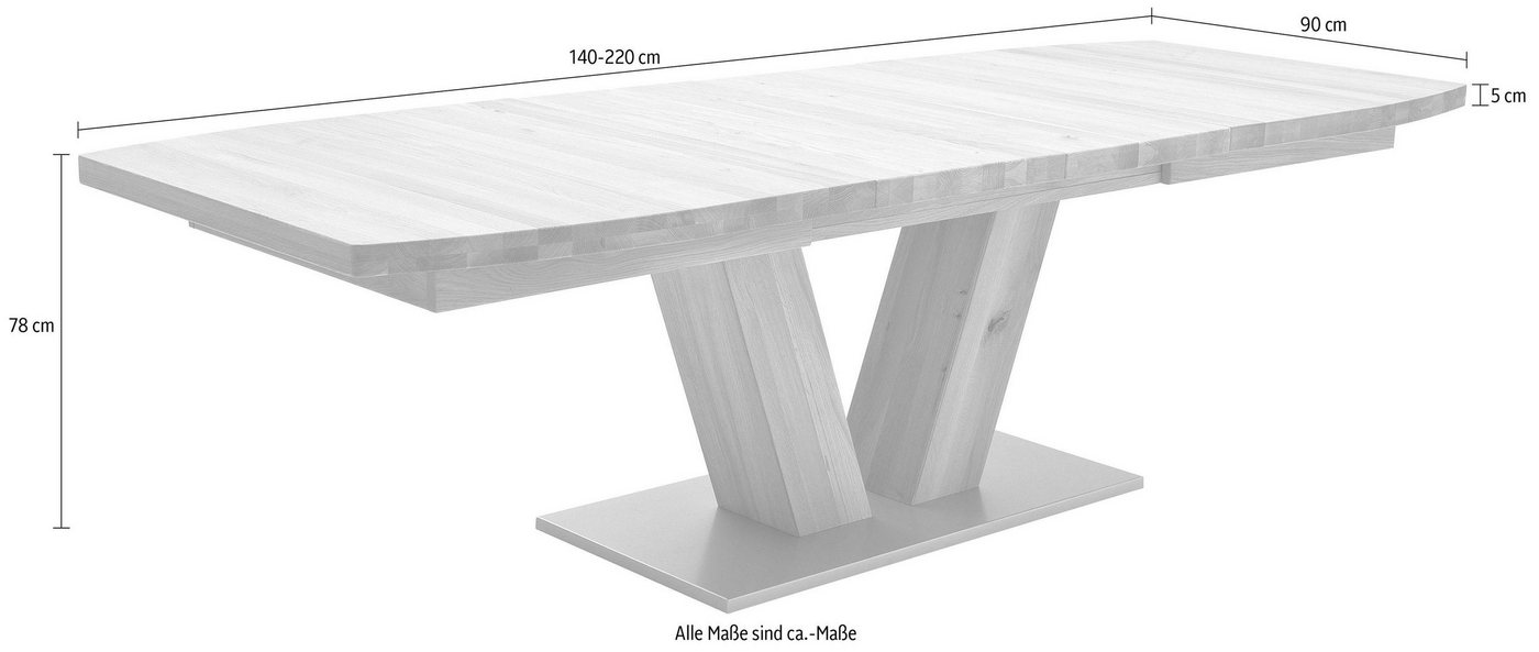 MCA furniture Esstisch »Managua B«, Esstisch Massivholz ausziehbar-kaufen