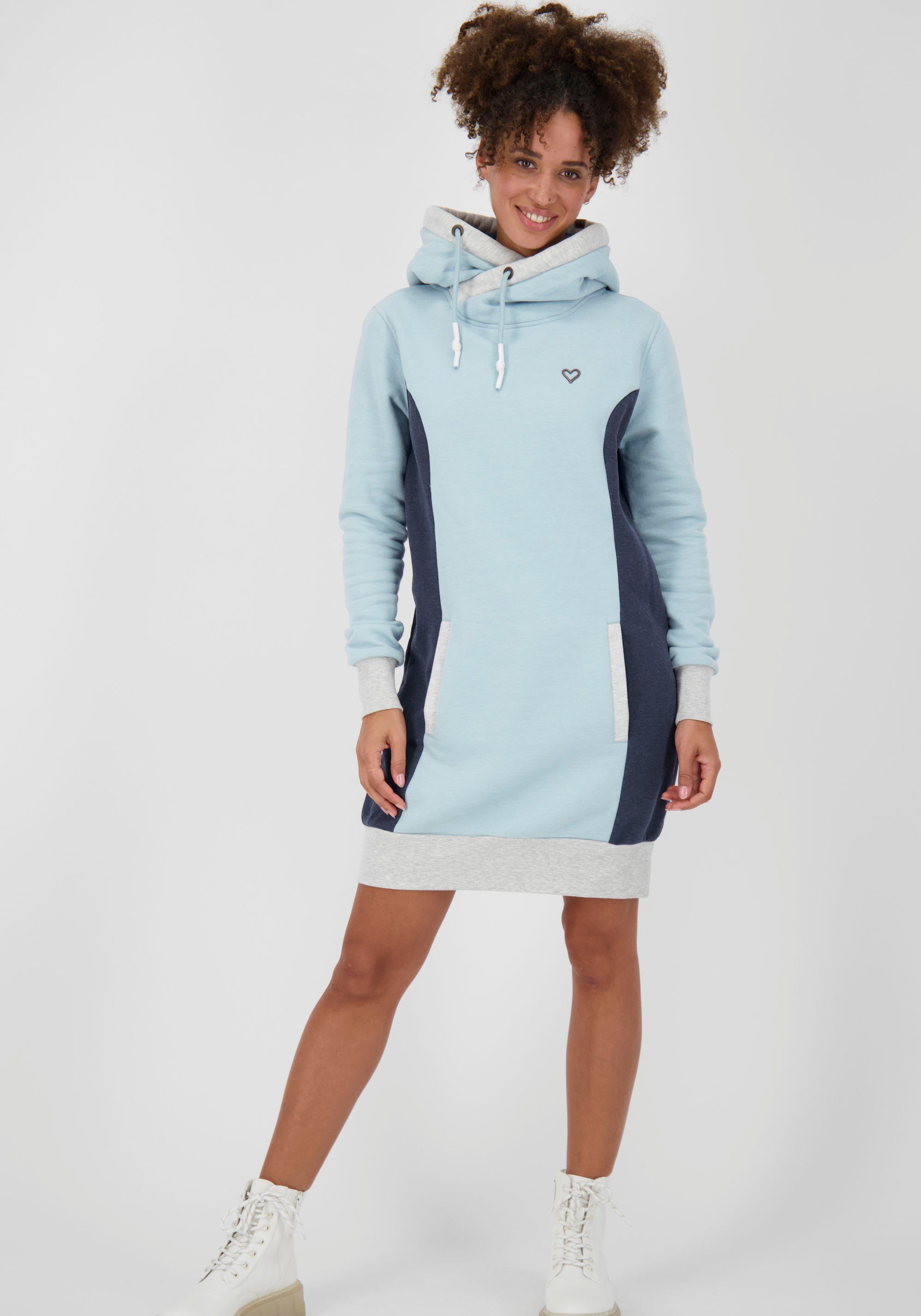 Alife & Kickin Sweatkleid JilineAK sportives Kapuzen-Kleid mit  Kontrastdetails und Seitentaschen