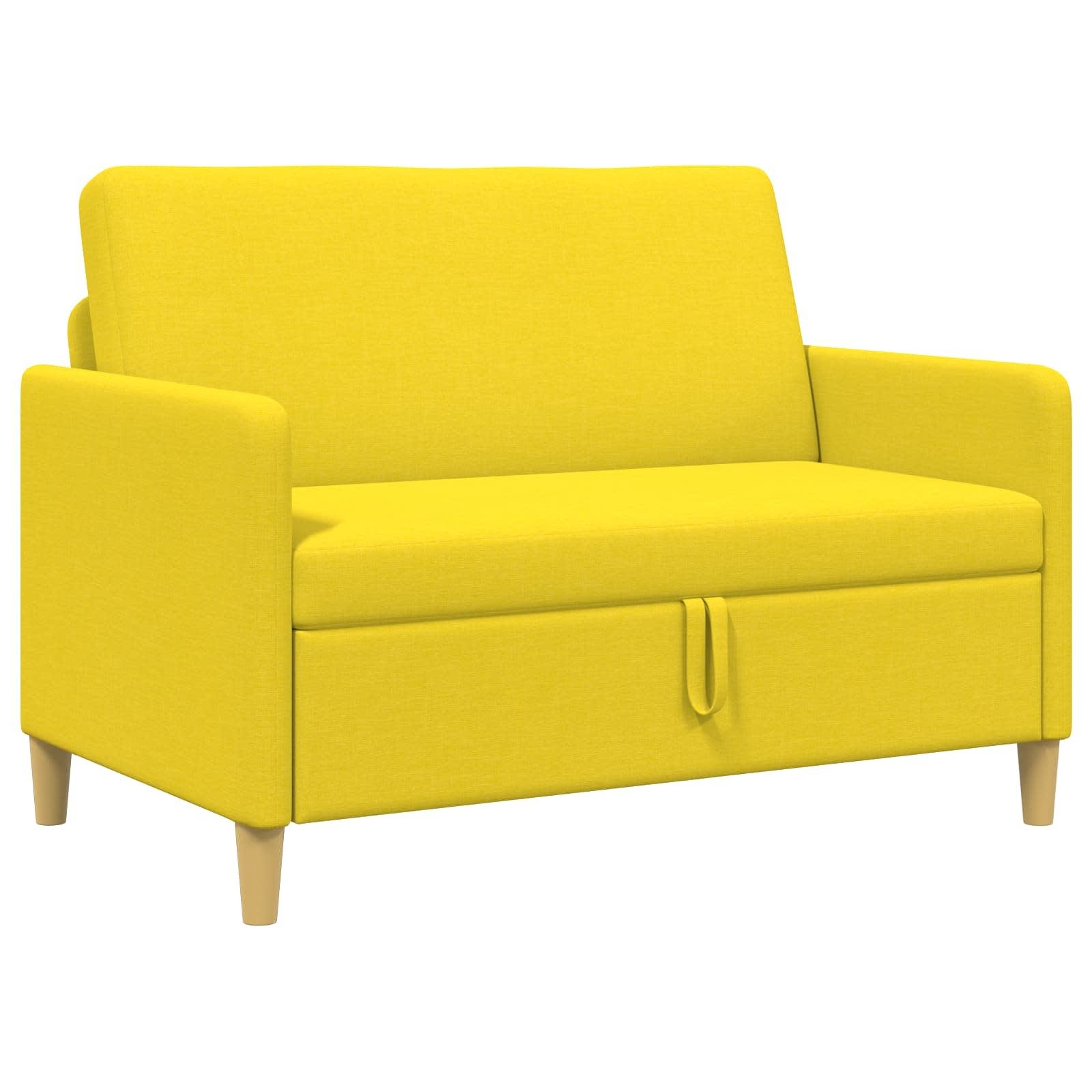 Sofa Sofa mit Stauraum Helles Gelb 122 x 78 x 87 cm Polyester