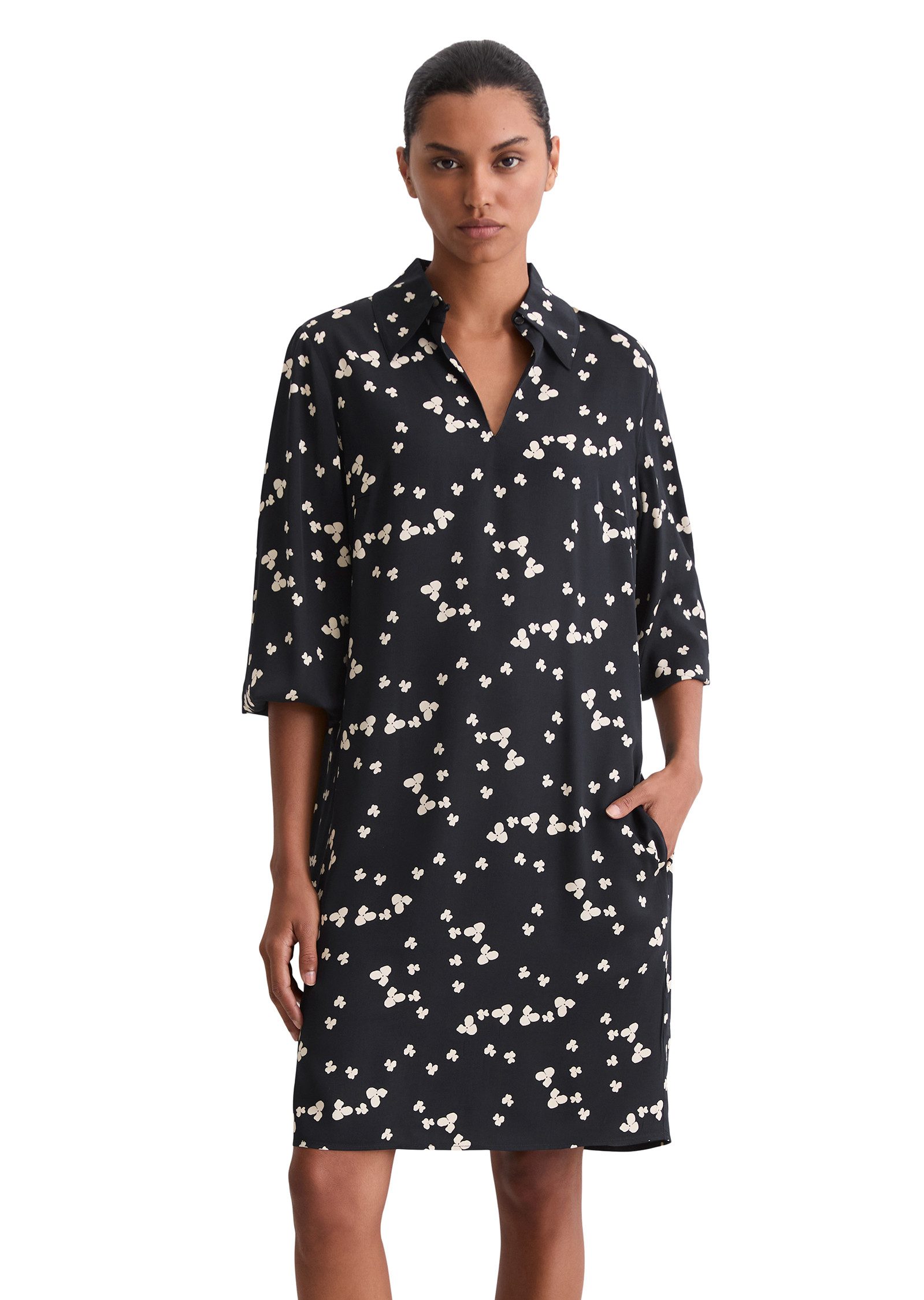 Marc O'Polo Blusenkleid mit Allover-Print, loose fit, ungefüttert günstig online kaufen