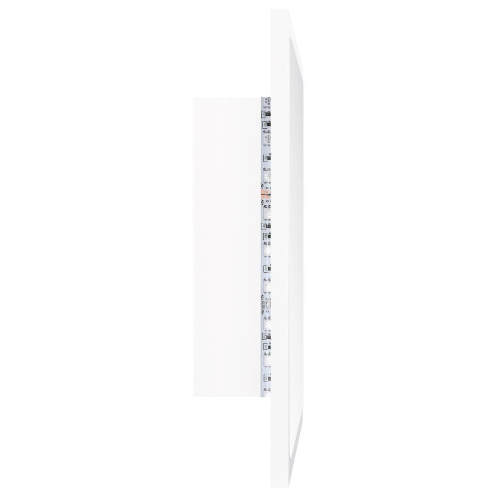 40x8,5x37 Weiß (1-St) Badezimmerspiegelschrank Acryl vidaXL cm LED-Badspiegel