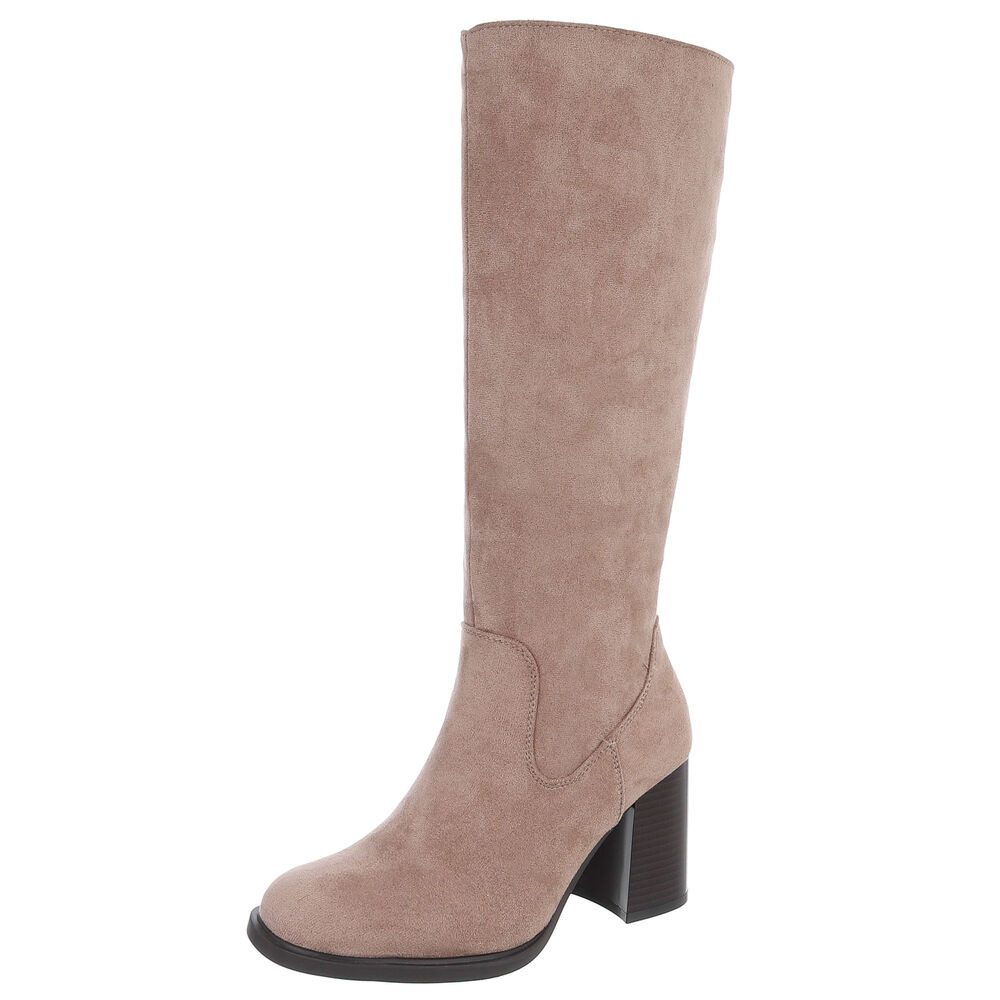 Kniehohe Damenstiefel mit bequemem Absatz für Alltag und Freizeit High-Heel-Stiefel