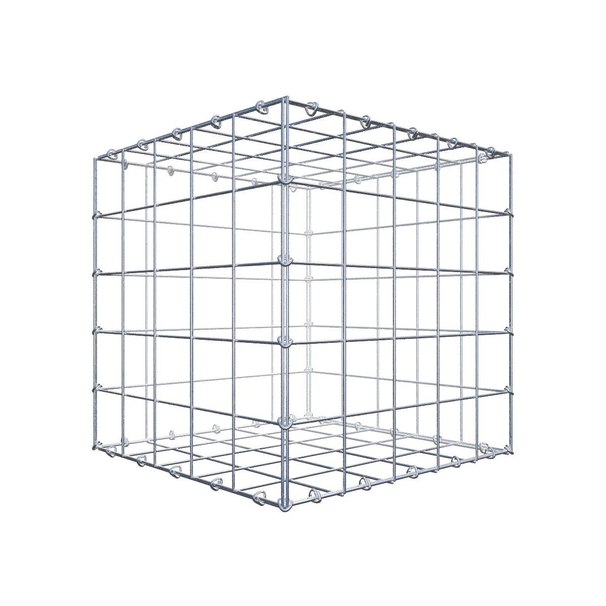 Gabiona Gabionenzaun Gabione 50 cm x 50 cm x 50 cm (L x H x T), Maschenweite 10 cm x 10, (Gabione 50 cm x 50 cm x 50 cm (L x H x T), Maschenweite 10 cm x 10 cm, C-Ring, 4 mm)