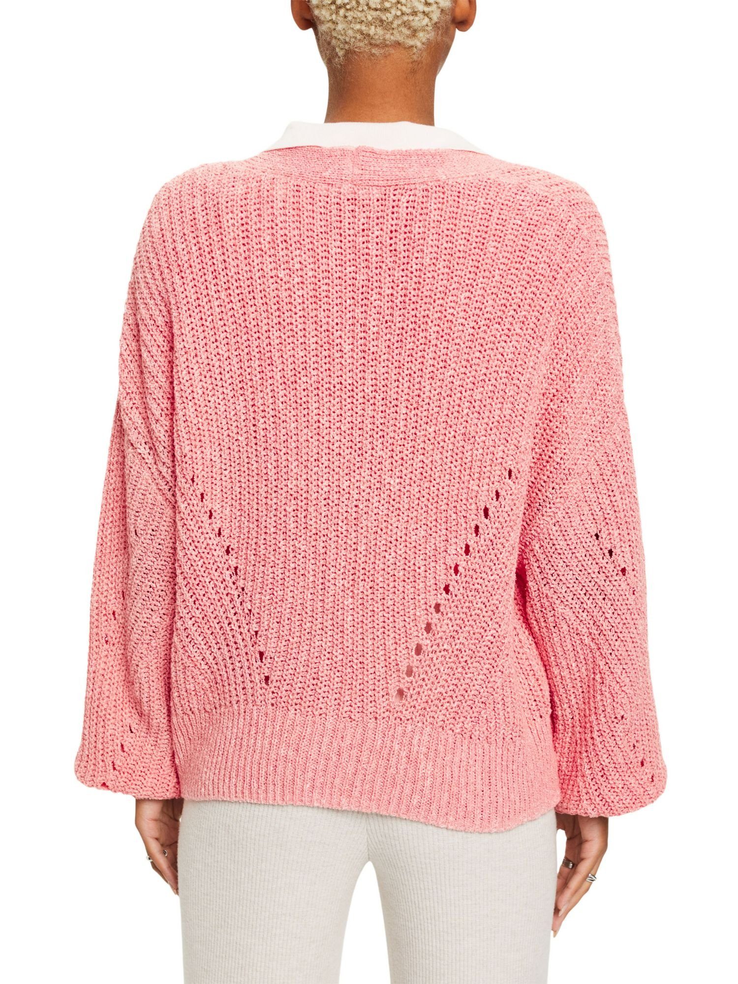 gestrickter (1-tlg) edc by Strickjacke Cardigan PINK Esprit Locker