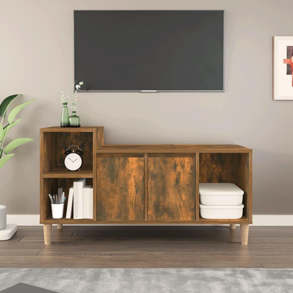 furnicato TV-Schrank Räuchereiche 100x35x55 cm Holzwerkstoff