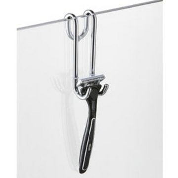 Avenarius Handtuchhaken Doppel-Halter für Glasdusche zum Einhängen an Glaskante, Badezimmer, Glaswand, Duschabtrennung aus Glas