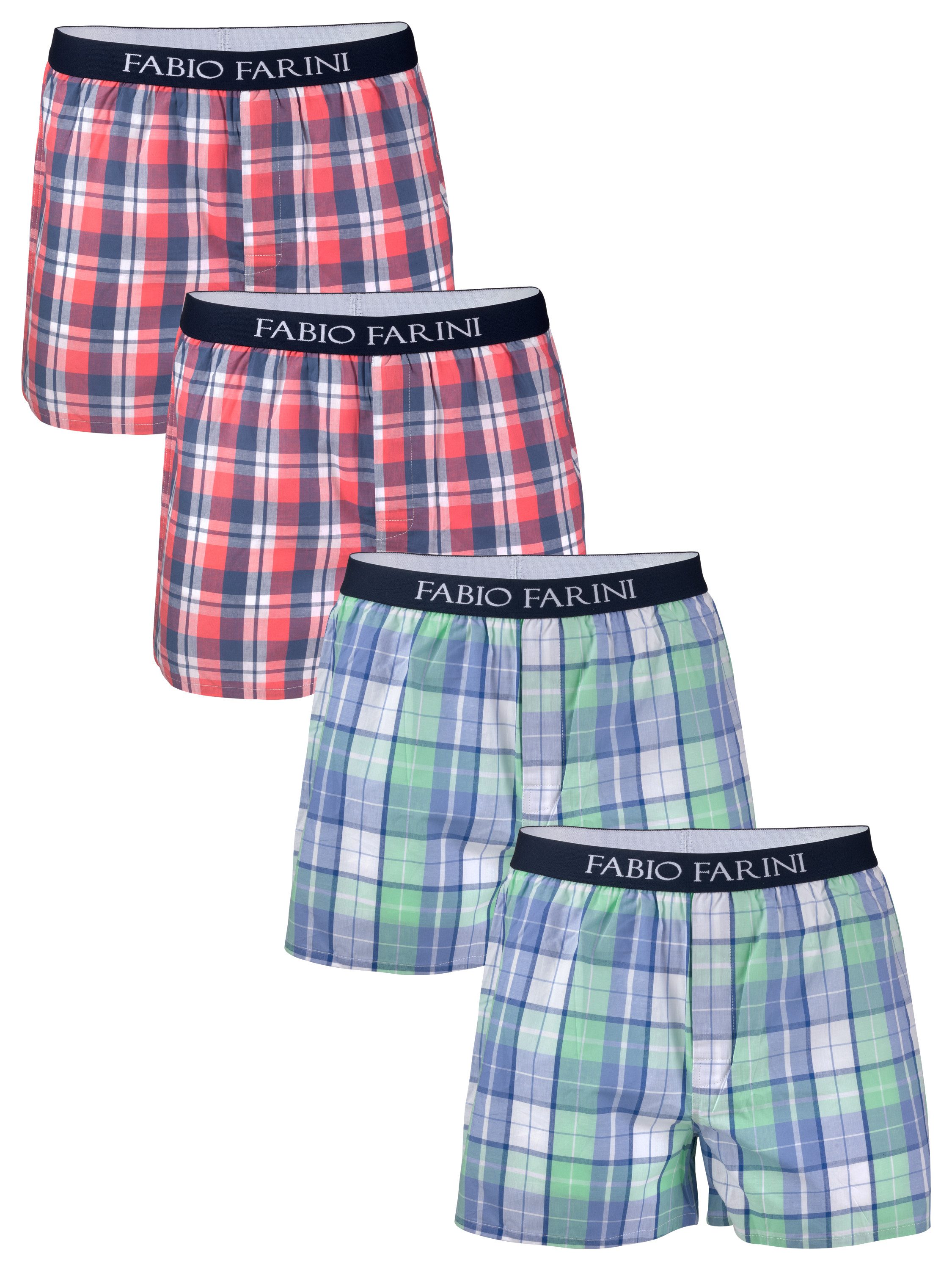 Fabio Farini Webboxer Herren Unterhosen - Männer Boxershorts (4-St) bequeme günstig online kaufen