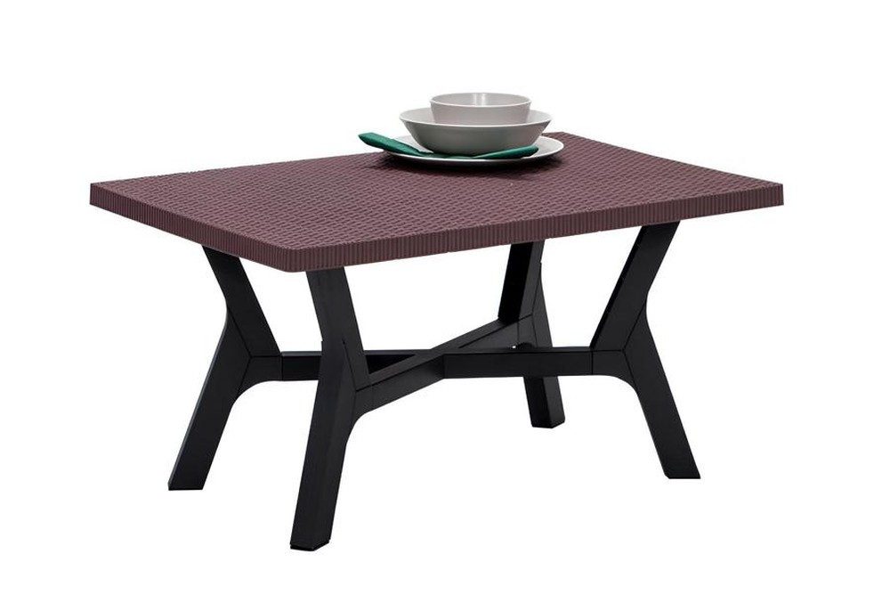 JVmoebel Gartentisch Brauner Garten-Kaffeetisch Designer Terrassentisch Luxuriös, Made in Europa