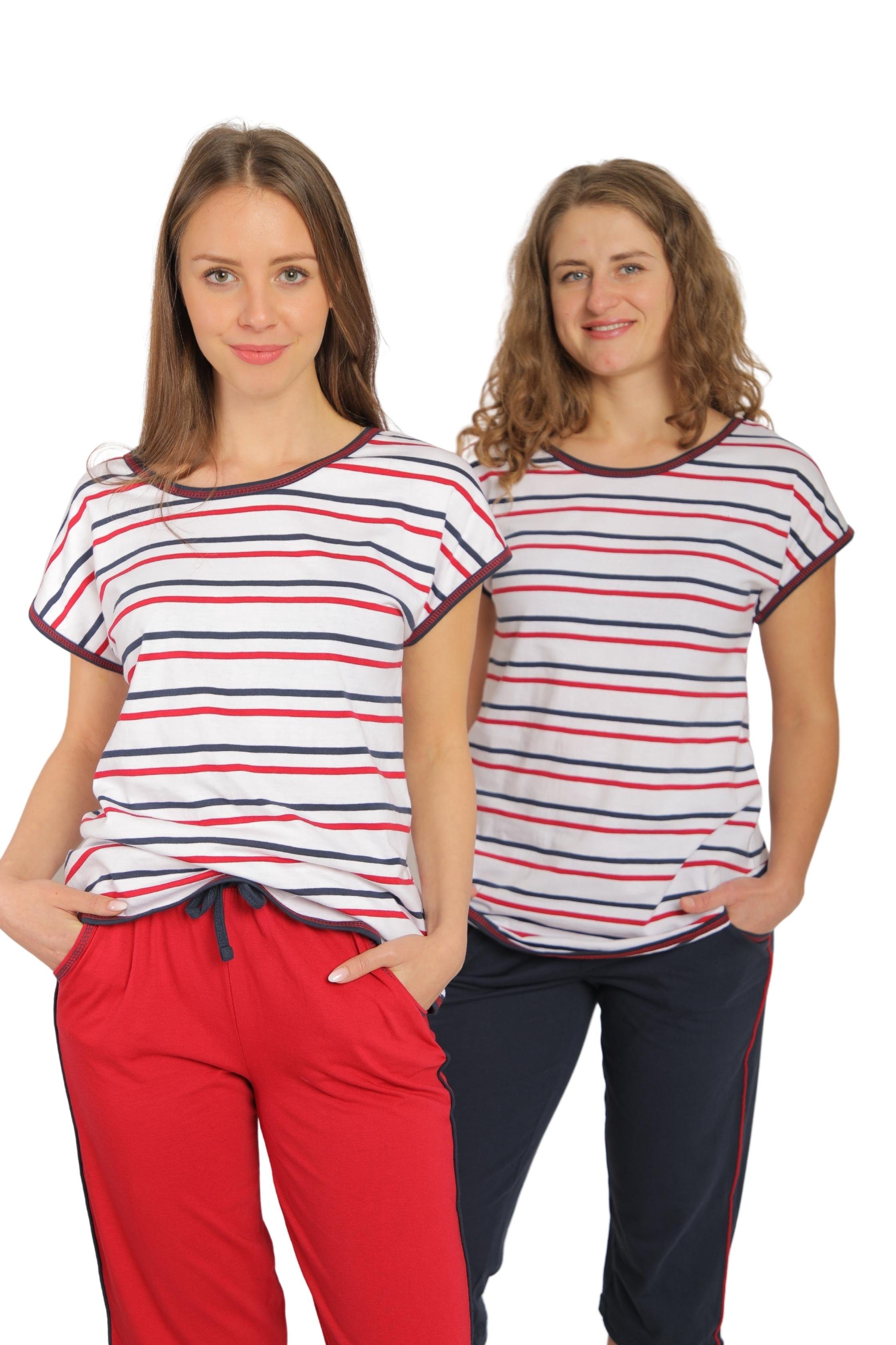 Consult-Tex Capri-Pyjama Damen 3er Set Capri günstig online kaufen
