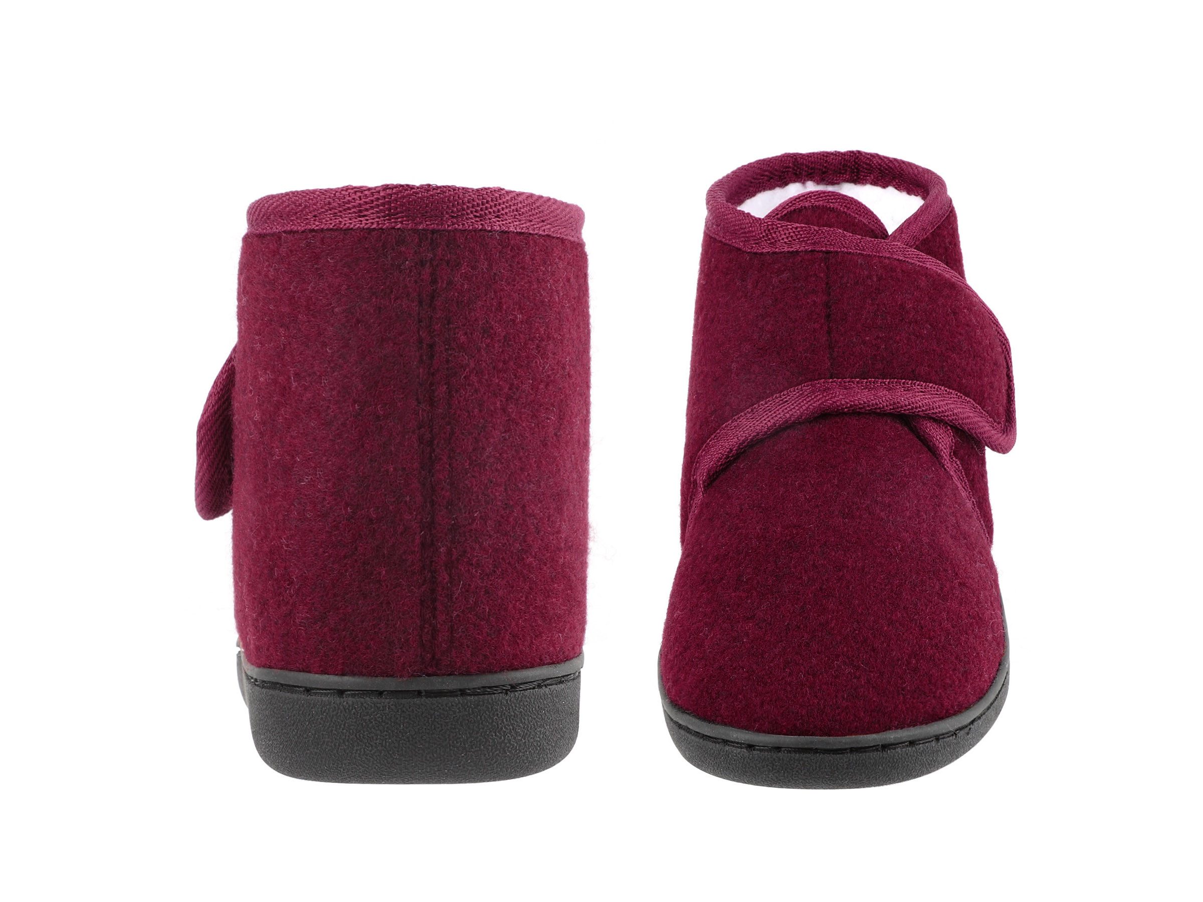 TIESTRA Damen Herren Winterhausschuhe, Warm Hausschuh (Memory Foam Sohle, flach geschnitten, 1-tlg) Kunststoffe mit Lammfell, breiter Fußbereich & Filzpantoffeln