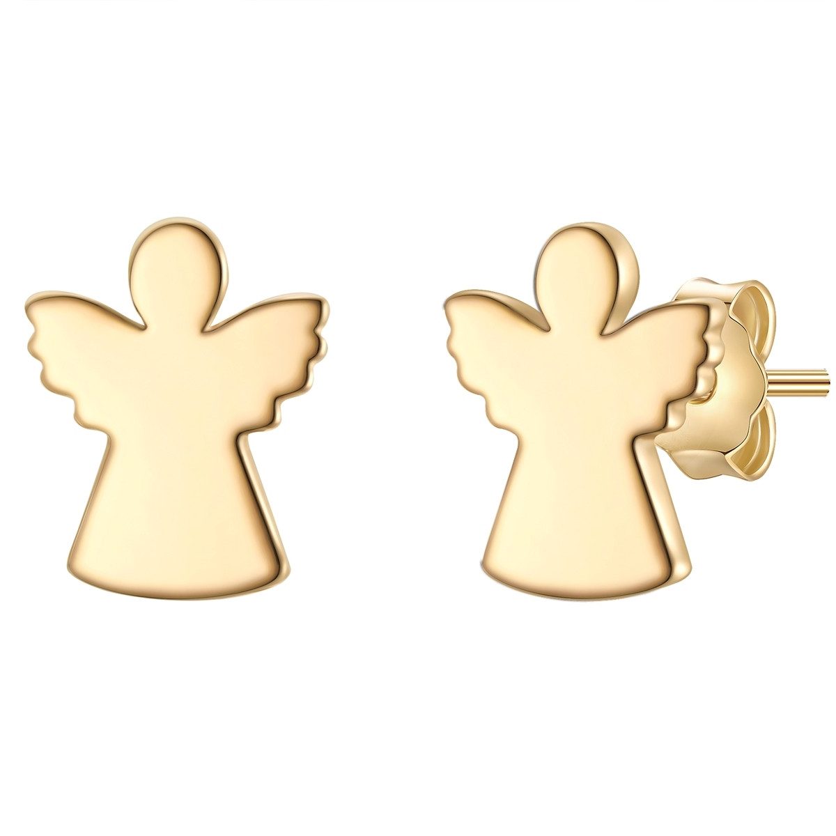 Paar Ohrstecker Engel gelbgold