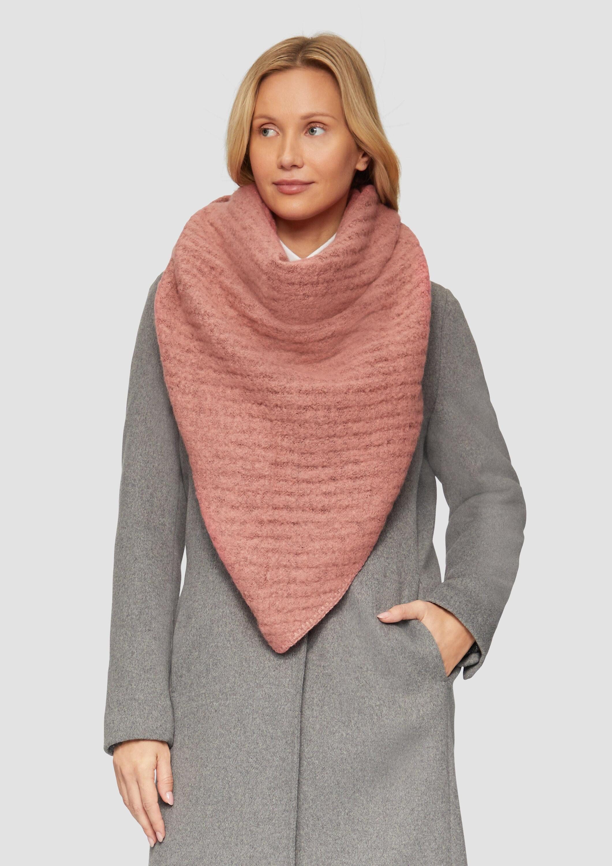 s.Oliver Schal Tuch, Triangel-Schal mit Strickmuster