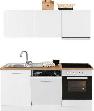 HELD MÖBEL Küchenzeile Kehl, mit E-Geräten, Breite 180 cm, inkl. Geschirrspülmaschine
