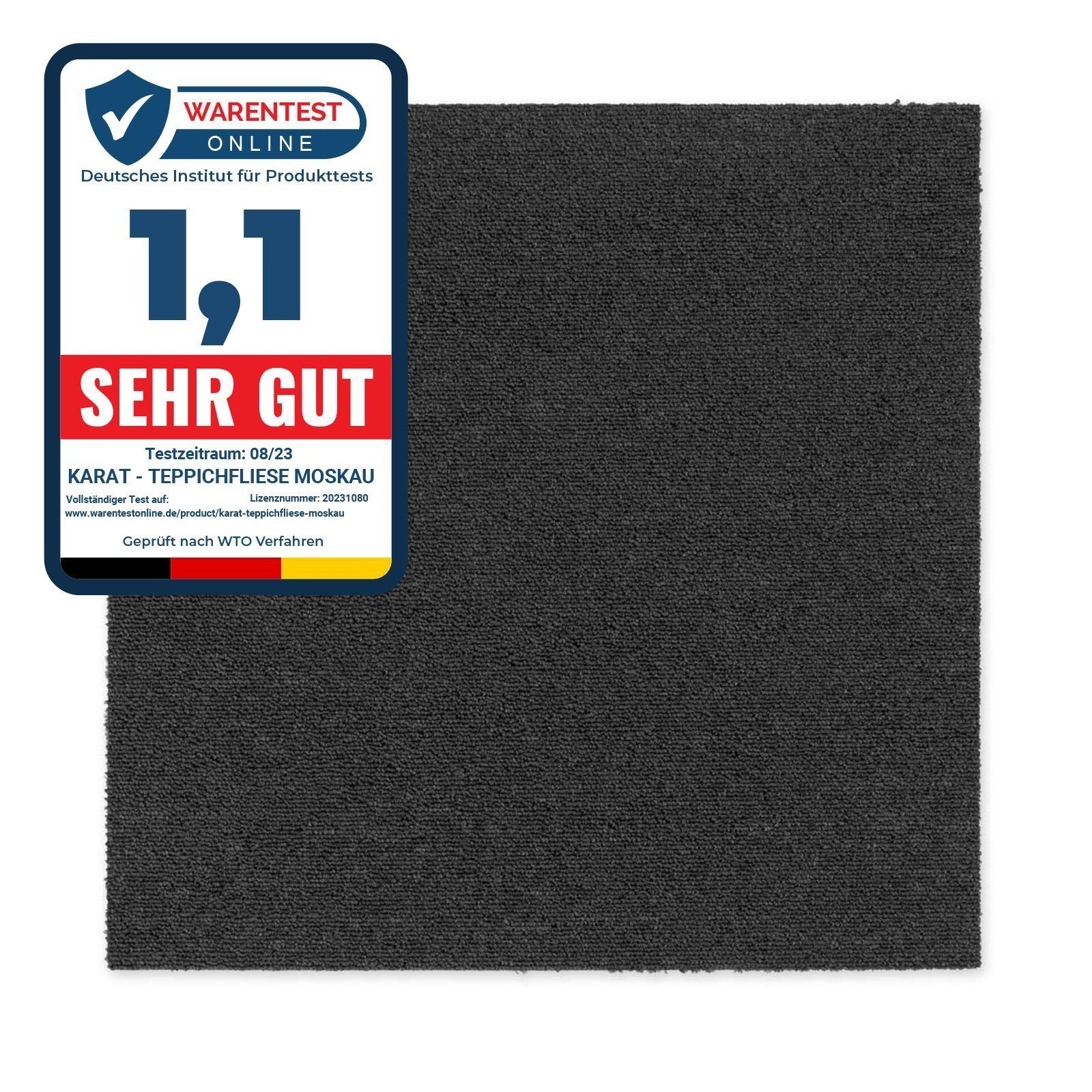 Karat Teppichfliese Zagreb, Fliese, Bodenschutz, verschiedene Farben, 50x50 günstig online kaufen