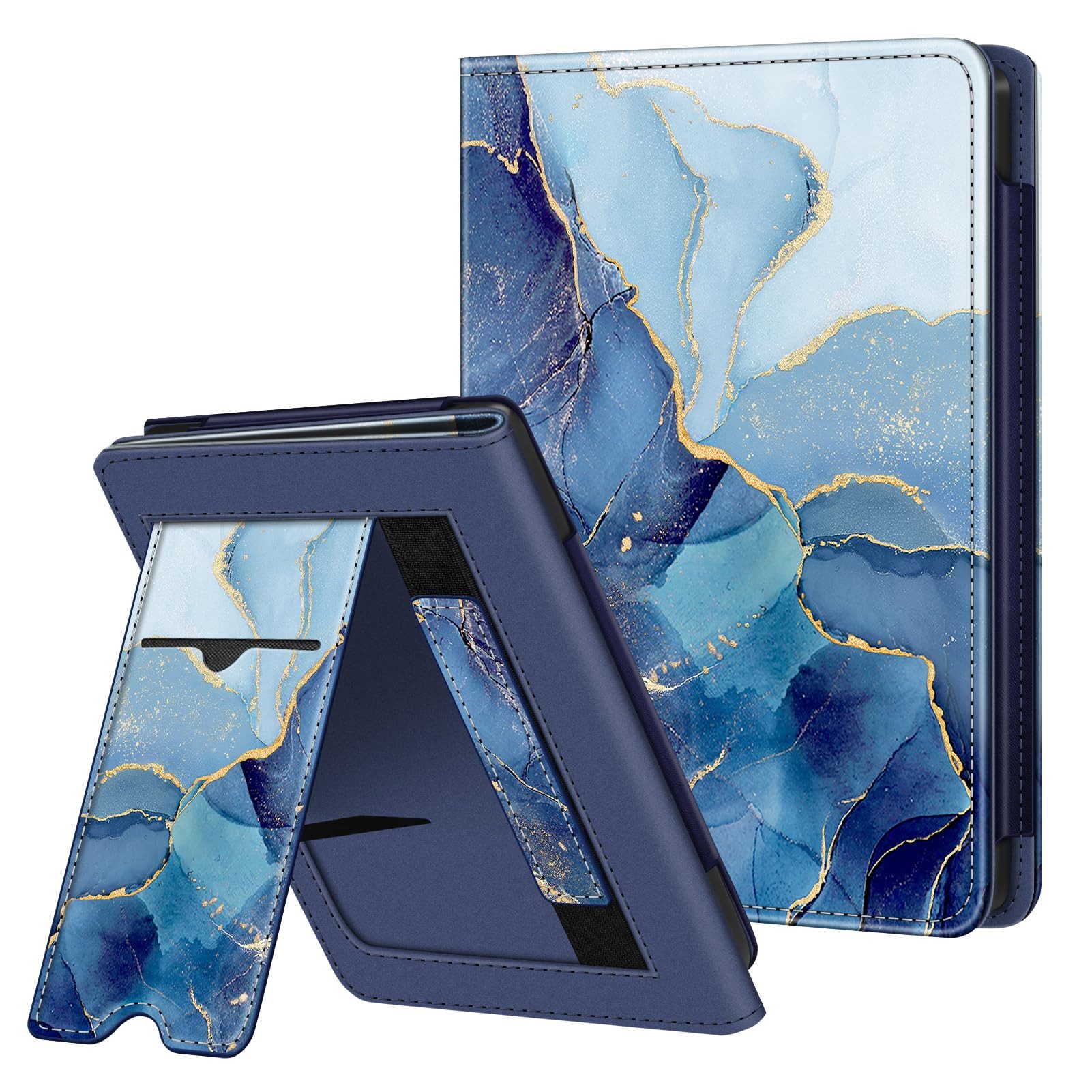 Fintie E-Reader-Hülle für Tolino Shine Color/5 (2024) & Kobo Clara Colour / BW (2024), Kickstand Hülle mit Kartenfach Handschlaufe und Auto Sleep/Wake
