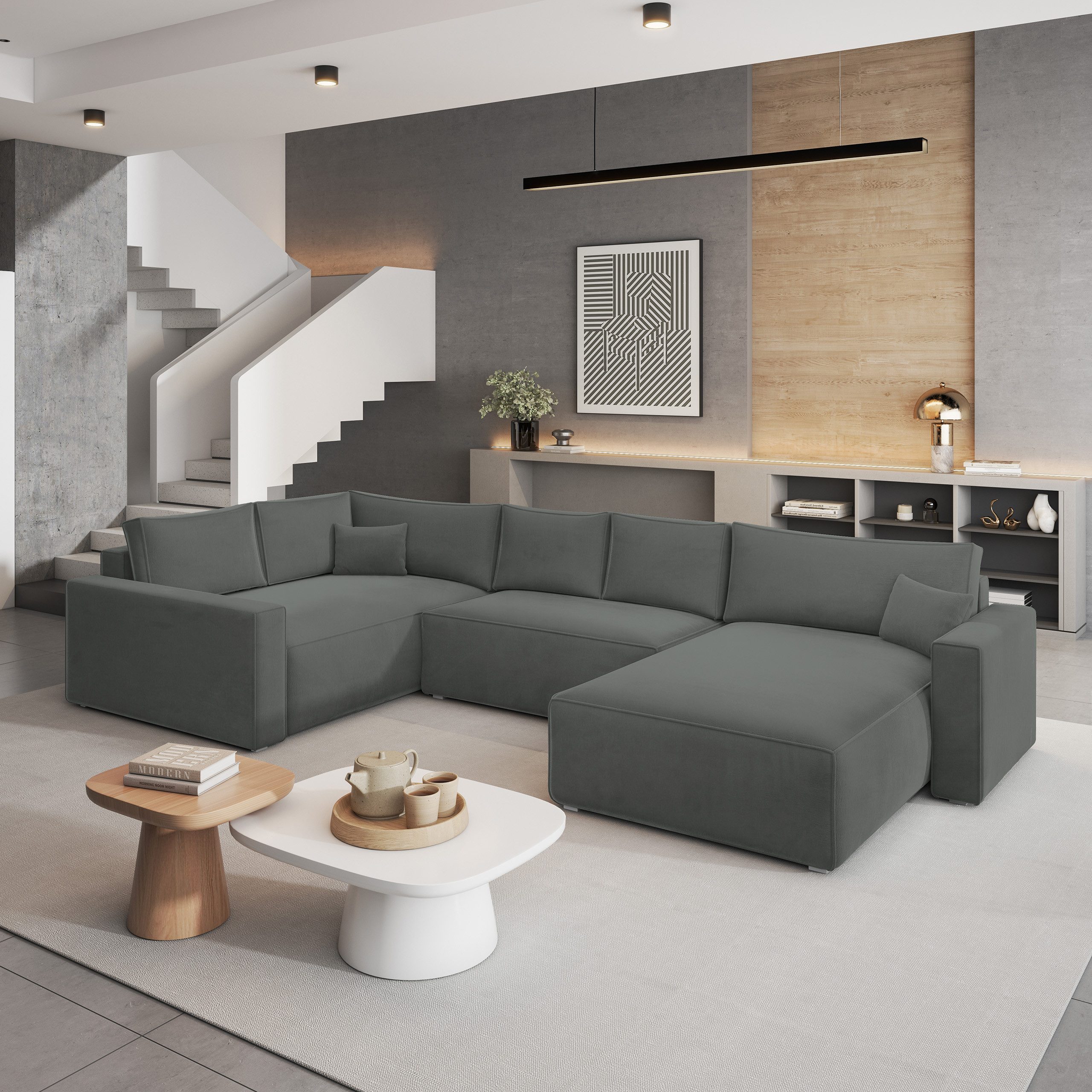 Masseno Ecksofa VELAMI mit Schlaffunktion U-Form, günstig online kaufen