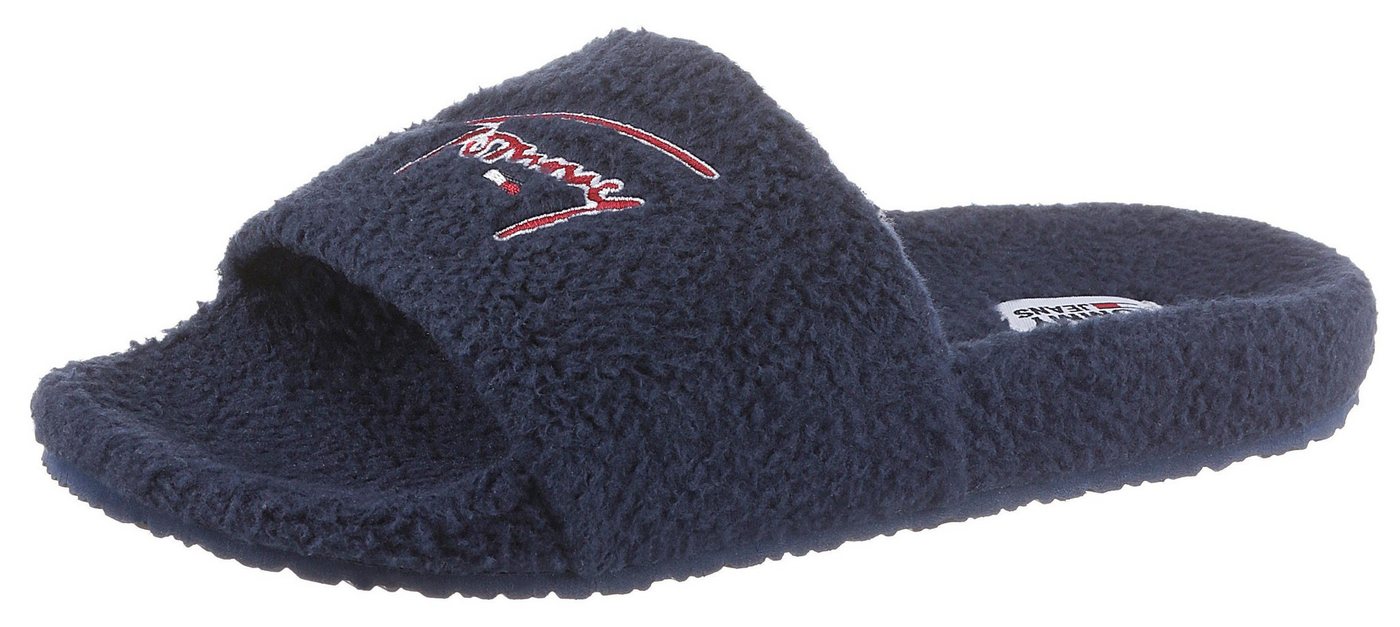 TOMMY JEANS »GIZMO WMN 1D« Plüsch Hausschuhe mit Logoschriftzug TOMMY JEANS »GIZMO WMN 1D« Plüsch Hausschuhe mit Logoschriftzug