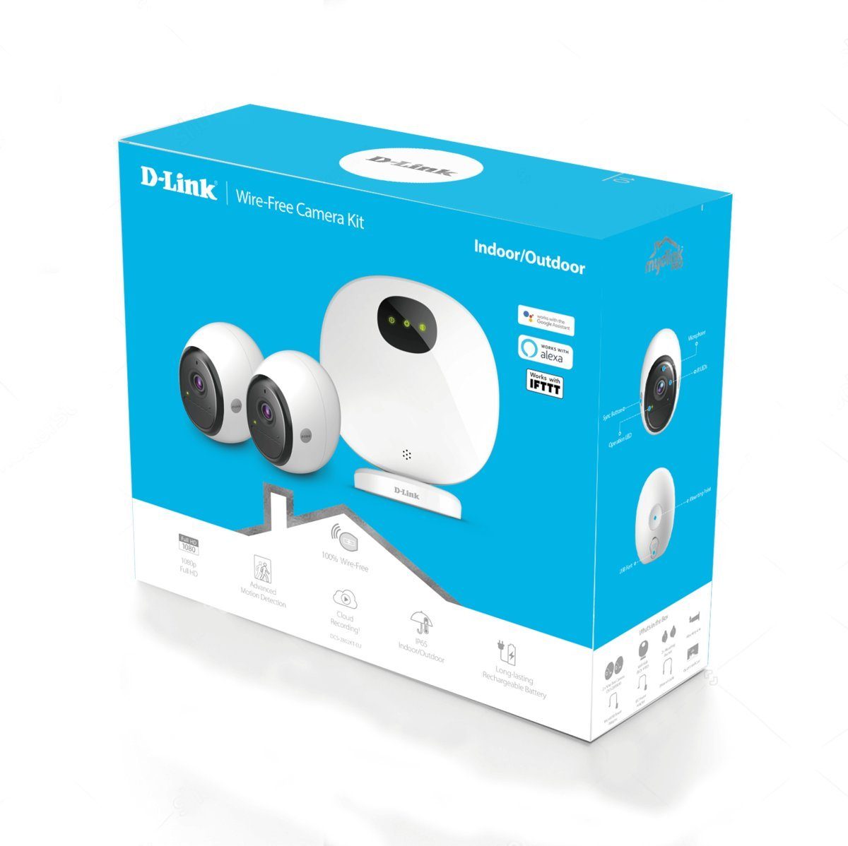Image of D-Link IP Netzwerkkamera Kit »DCS-2802KT Full HD Wire Free IP Netzwerkkamera Kit«