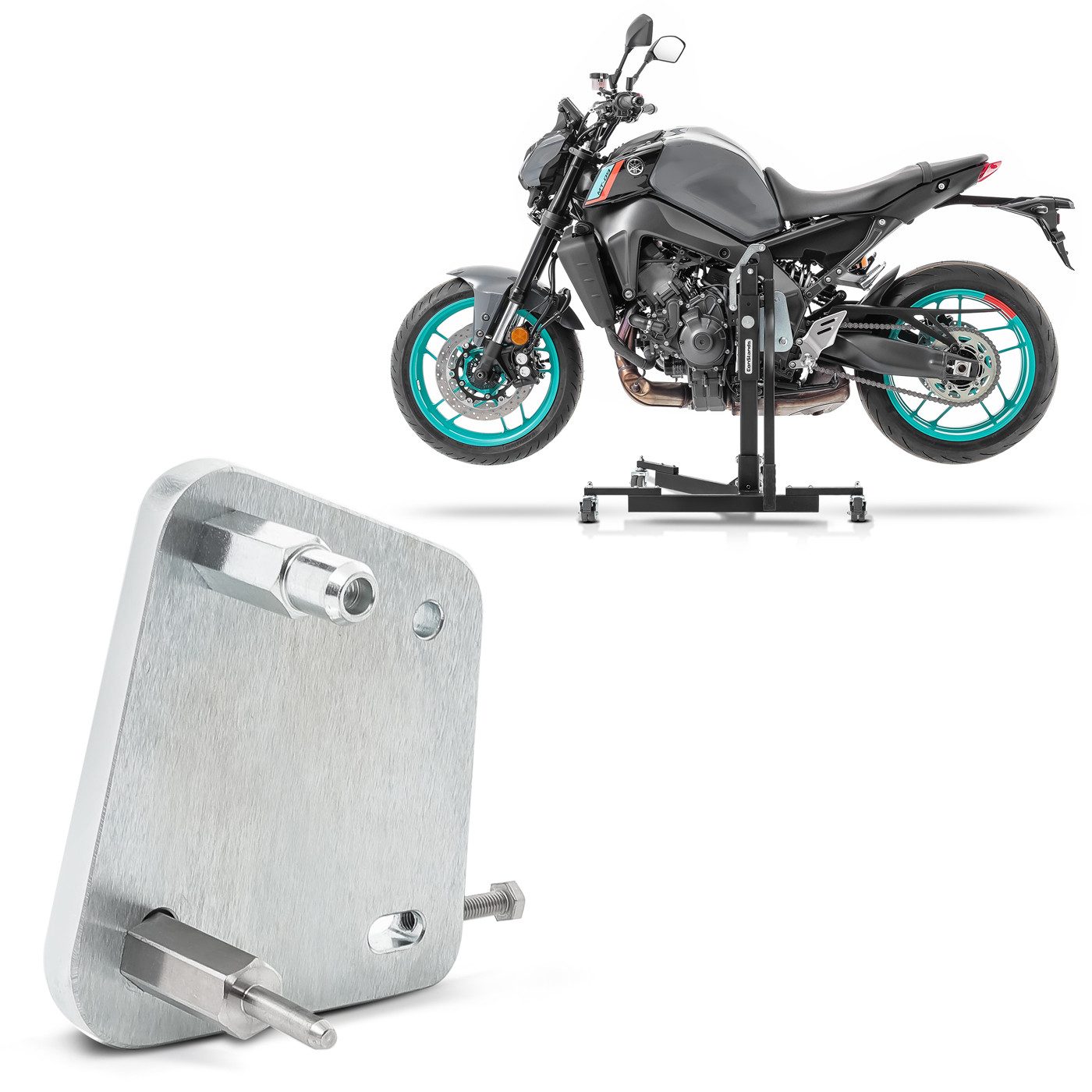 ConStands Motorradheber Adapterplatte für # Power Evo für Yamaha MT-09 / SP 21-26