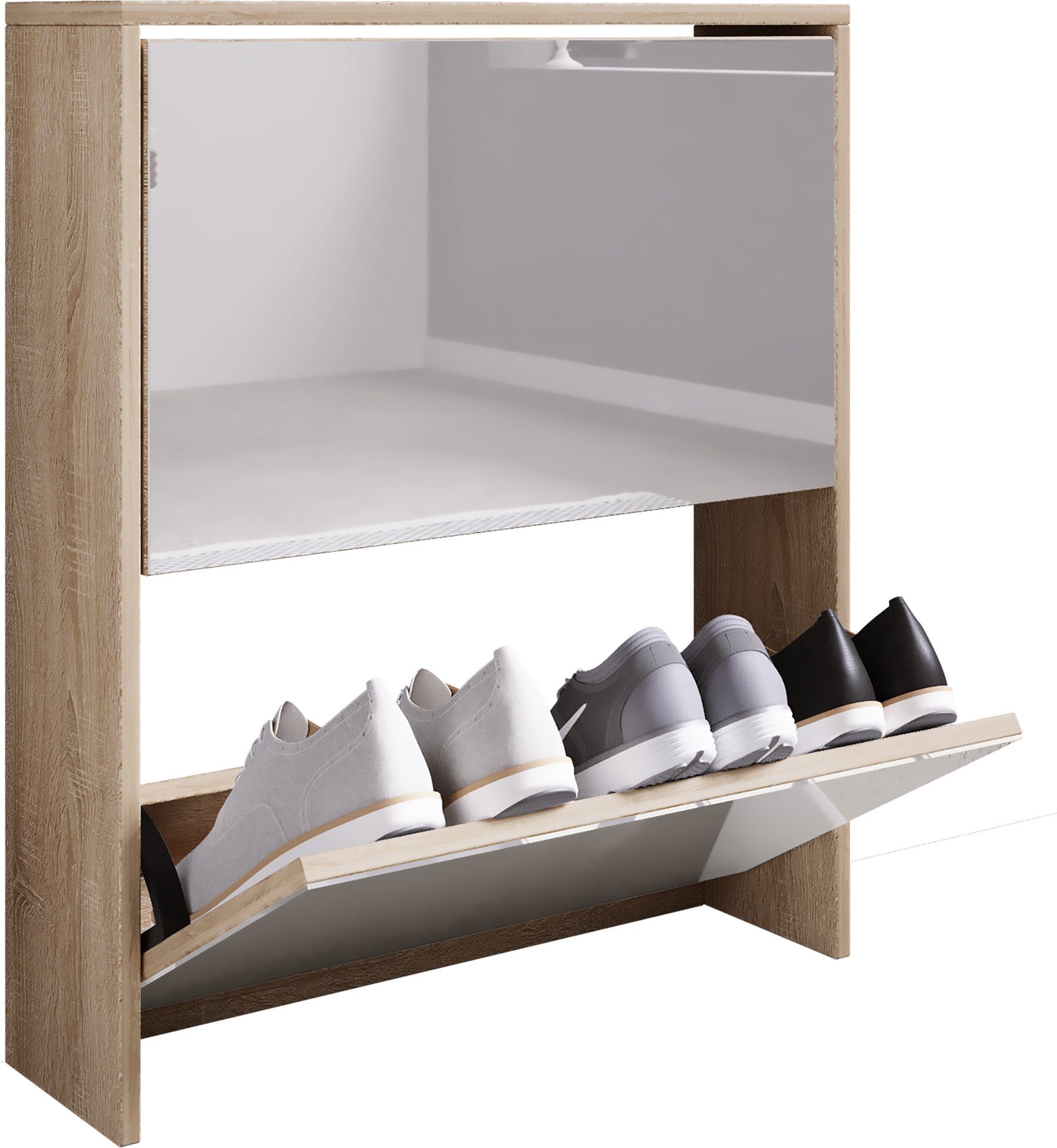 VCM Schuhschrank Holz Schuhschrank Schuhkipper Spiegel günstig online kaufen