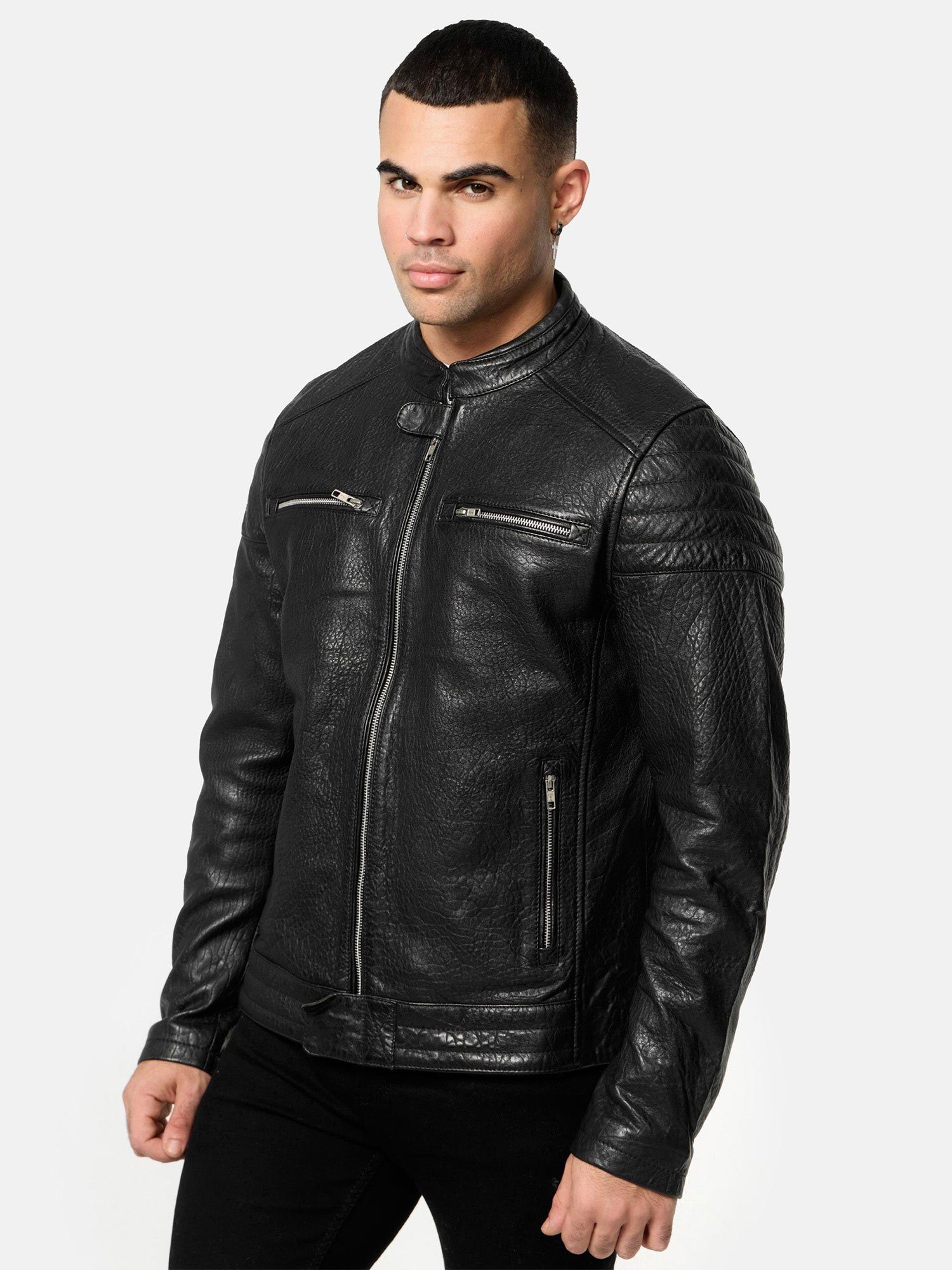 Tazzio Lederjacke A803 Herren Echtleder Leder Jacke – Bild 4 von 5
