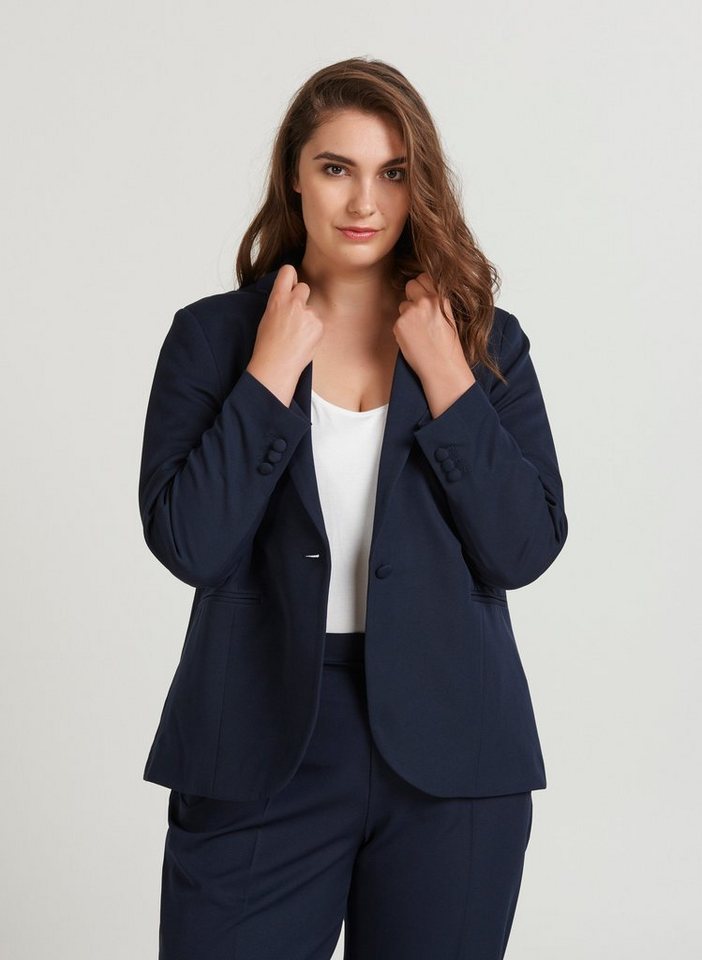 Zizzi Blusenblazer Damen Blazer Langarm Elegant Anzugjacke Große Größen Zizzi Blusenblazer Damen Blazer Langarm Elegant Anzugjacke Große Größen