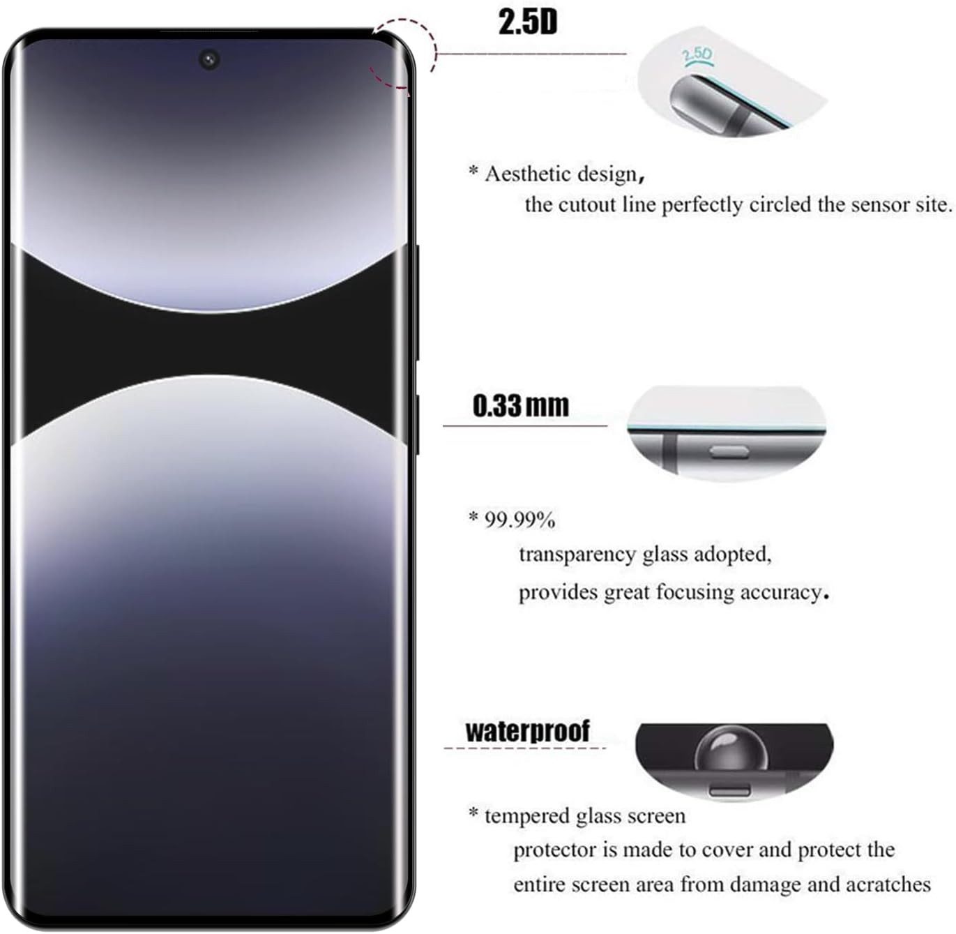 MSM Handyhülle Hülle + 2X Schutzglas für Xiaomi Redmi Note 14 Pro Panzerfolie Case – Bild 4 von 5