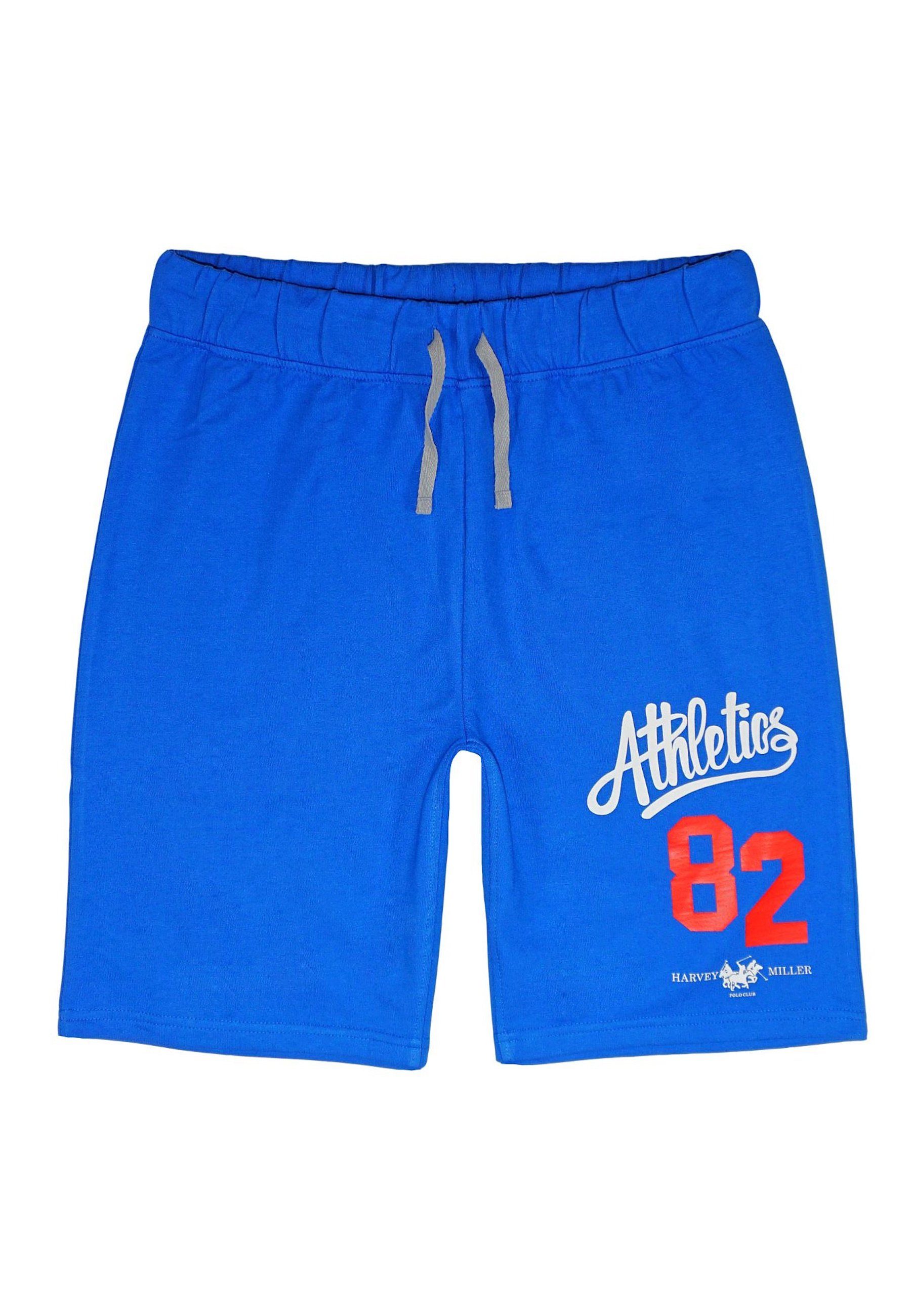 Harvey Miller Sweatshorts Hose kurze Stoffhose ATHLETICS 82 Sweatshorts blau
