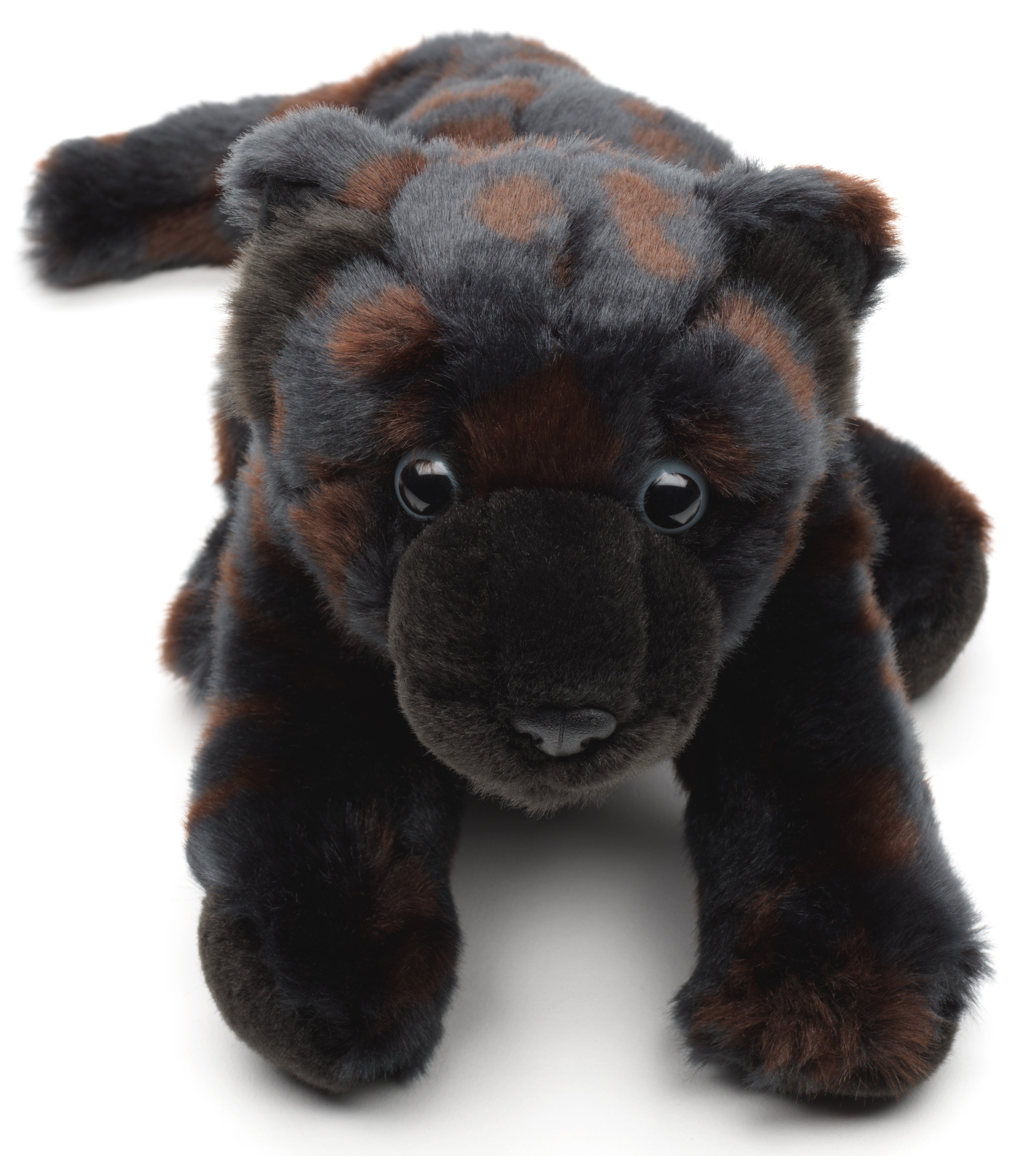 (Länge) Kuscheltier - recyceltes zu sitzend Füllmaterial - Uni-Toys Schwarzer % 100 Panther, m Plüschtier, 25