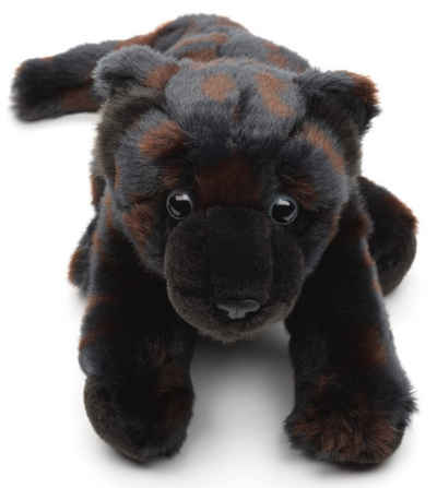Uni-Toys Kuscheltier Schwarzer Panther, sitzend - 25 m (Länge) - Plüschtier, zu 100 % recyceltes Füllmaterial
